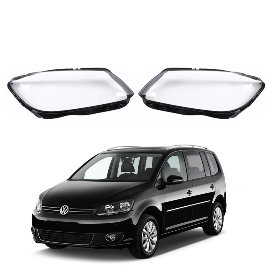Комплект стъкла / капаци за фарове VW Touran 10-15, ляво и дясно 