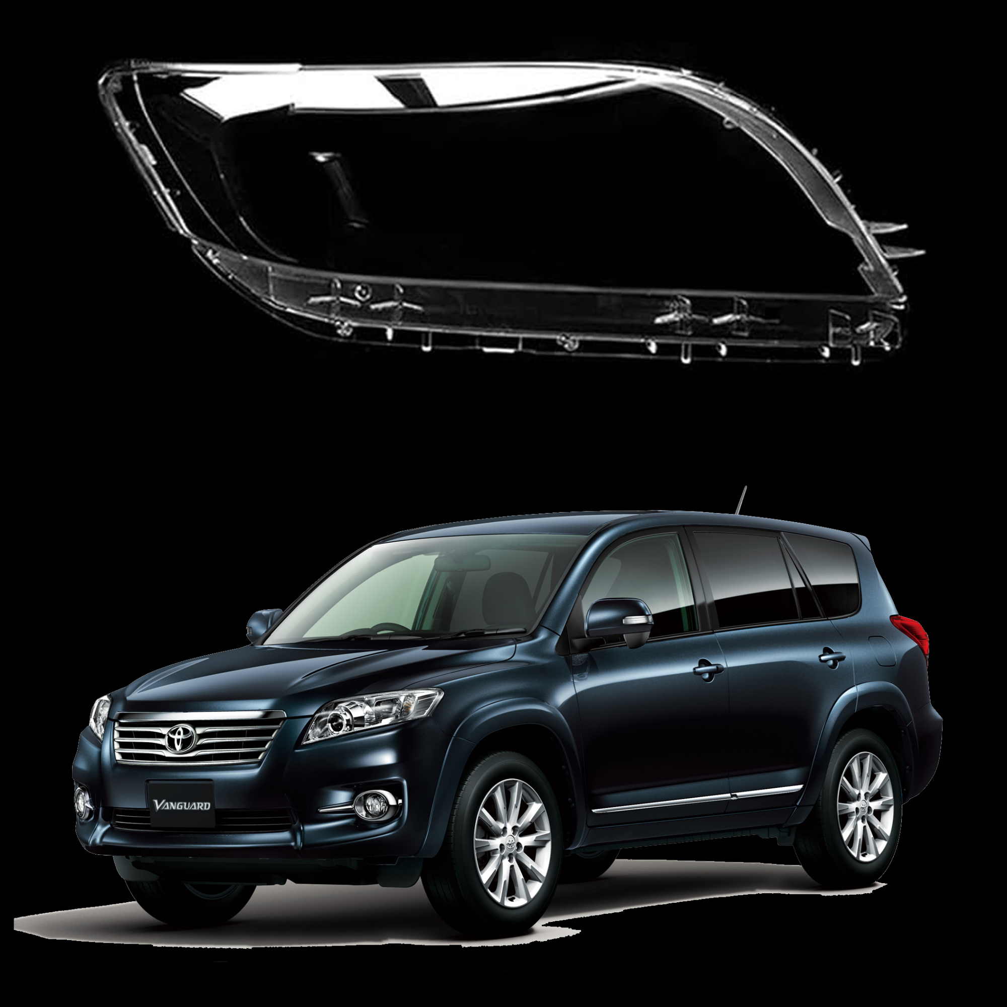 Дясно стъкло за фар на Toyota Rav4 Vanguard (2007-2016)