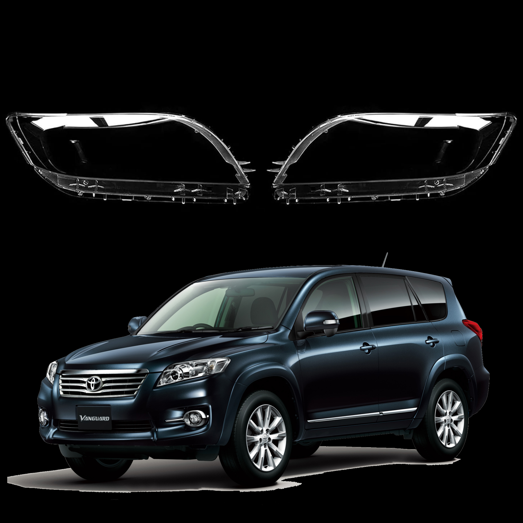 Комплект стъкла за фарове на Toyota Rav4 Vanguard (2007-2016)