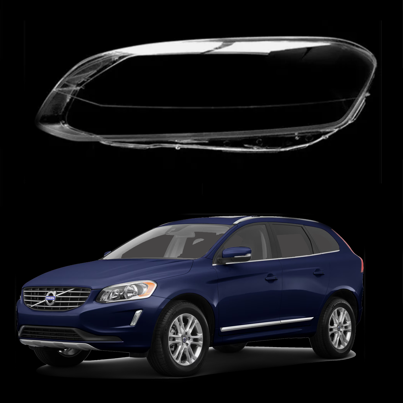 Ляво стъкло за фар на Volvo XC60 (2014-2016)