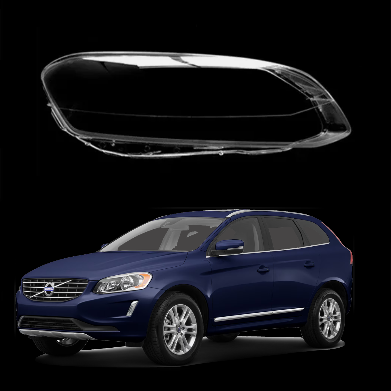 Дясно стъкло за фар на Volvo XC60 (2014-2016)