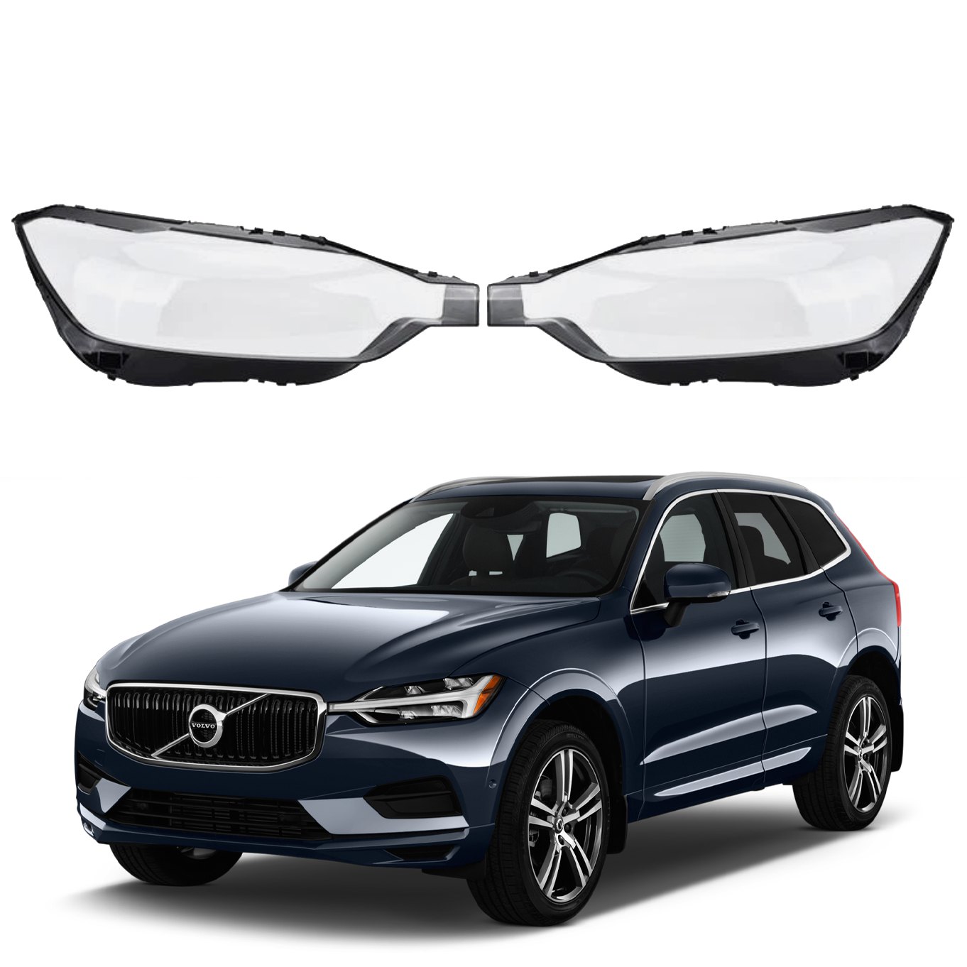 Комплект стъкла за фарове на Volvo XC60 (2017-2024), ляво и дясно 