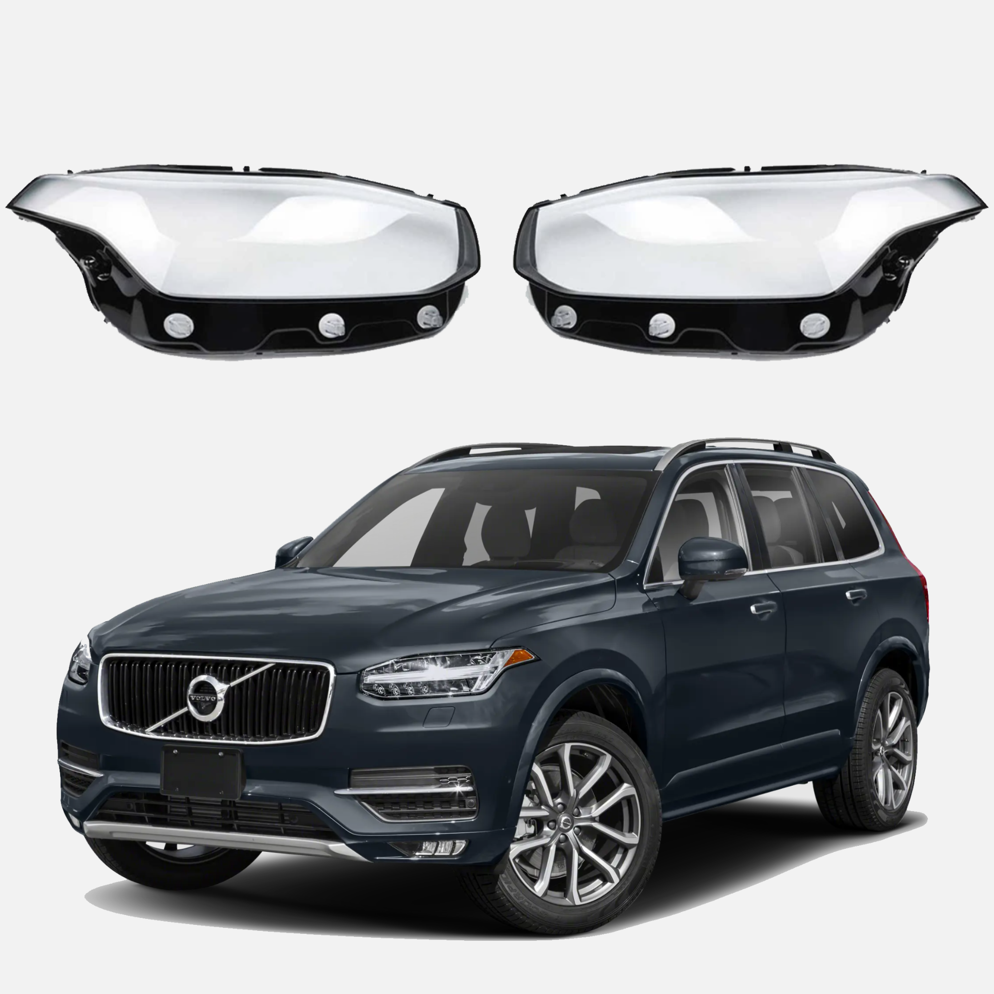 Комплект стъкла за фарове на Volvo XC90 (2015-2022), ляво и дясно 