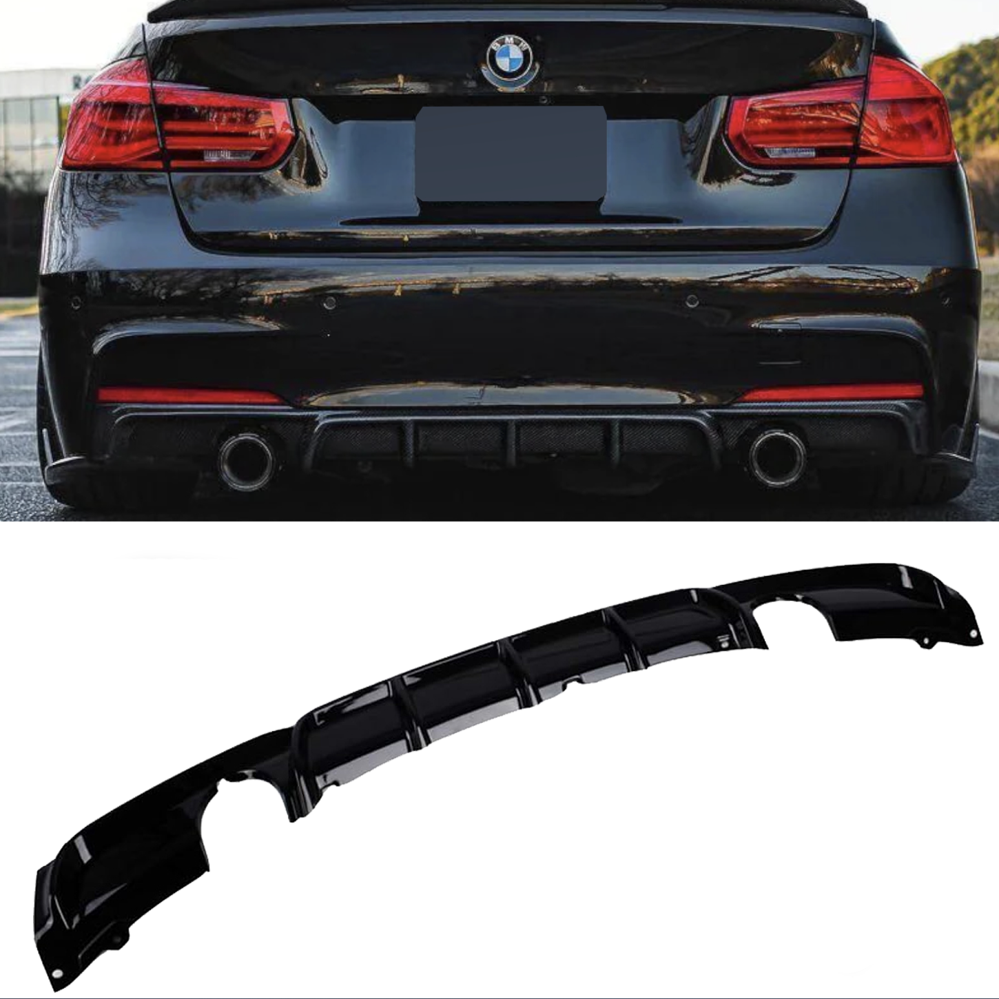 Дифузьор M Performance лип за задна броня за BMW 3 серия F30 F31 (2012