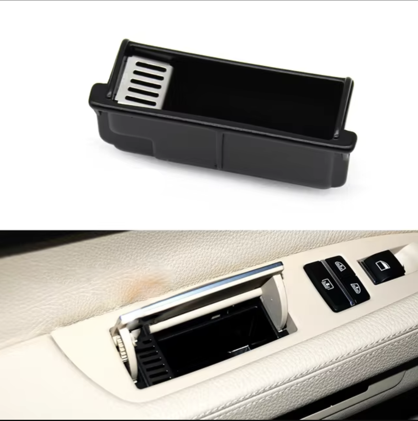 Пепелник основа за задна лява врата на BMW 7 серия F01 F02, Черно