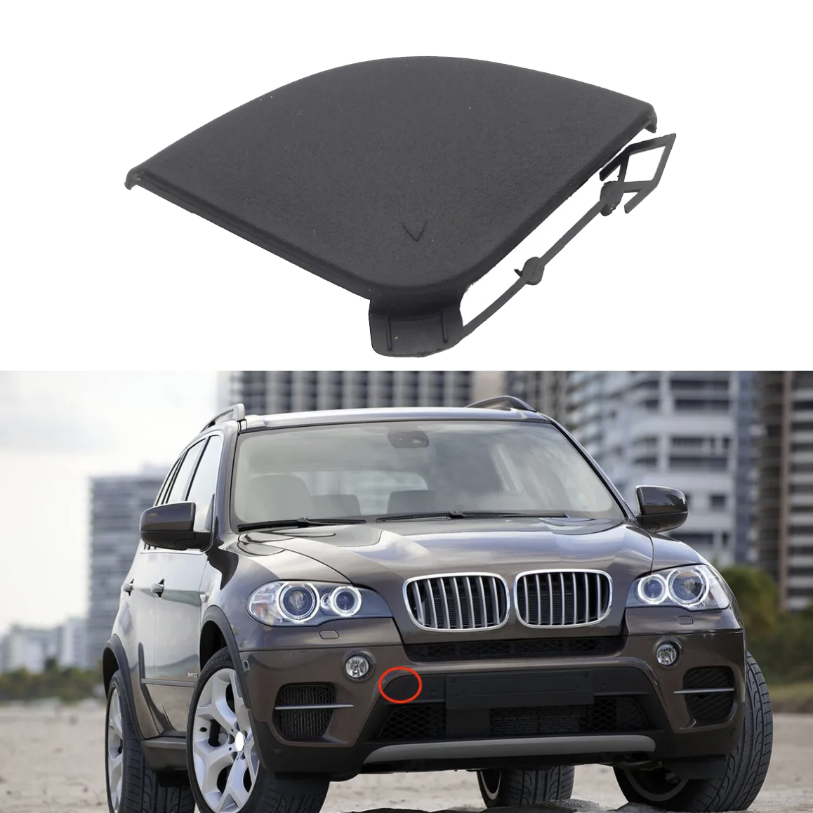 Капаче за куката на предна броня на BMW X5 E70 facelift (11-13)
