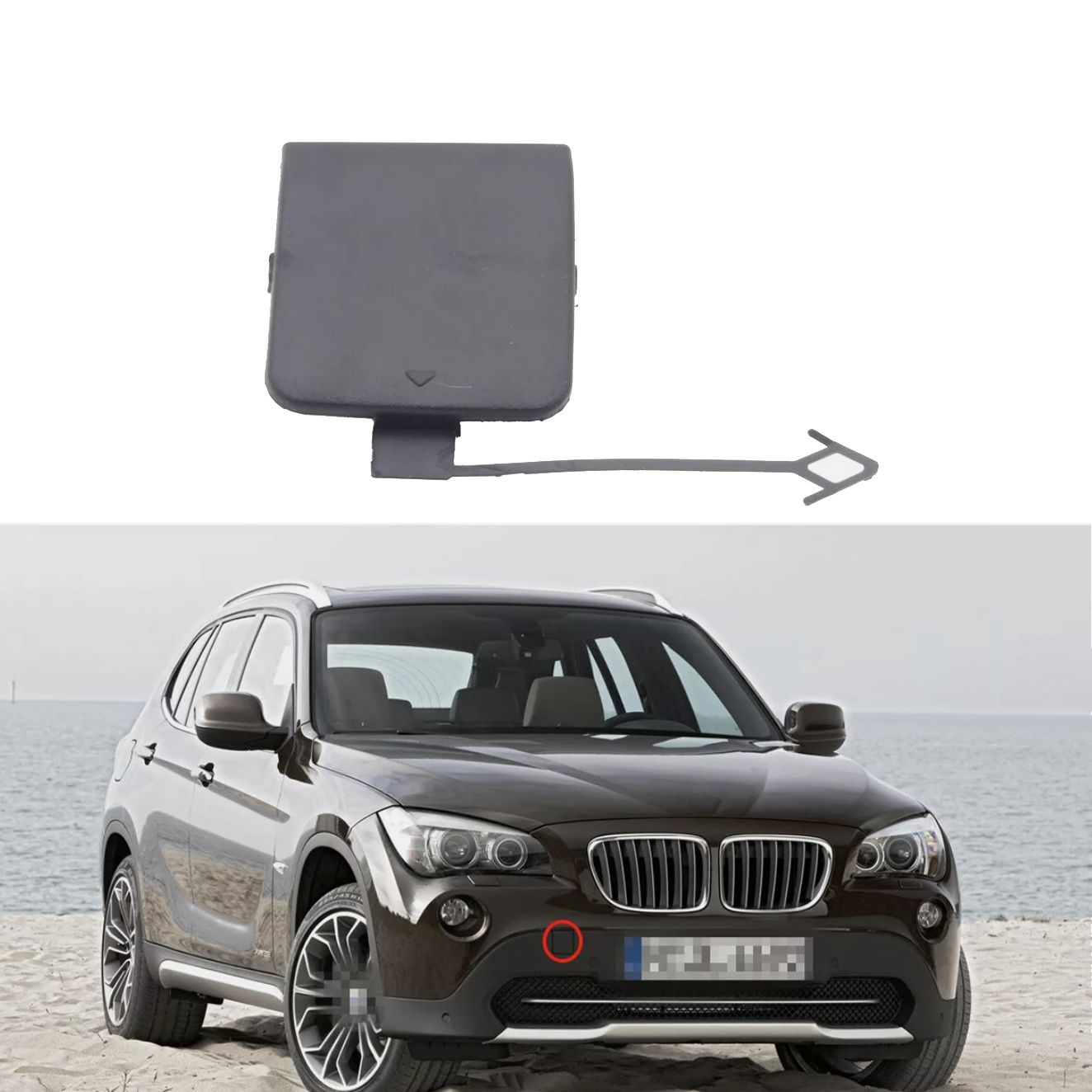 Капаче за куката на предна броня на BMW X1 E84 (10-12)
