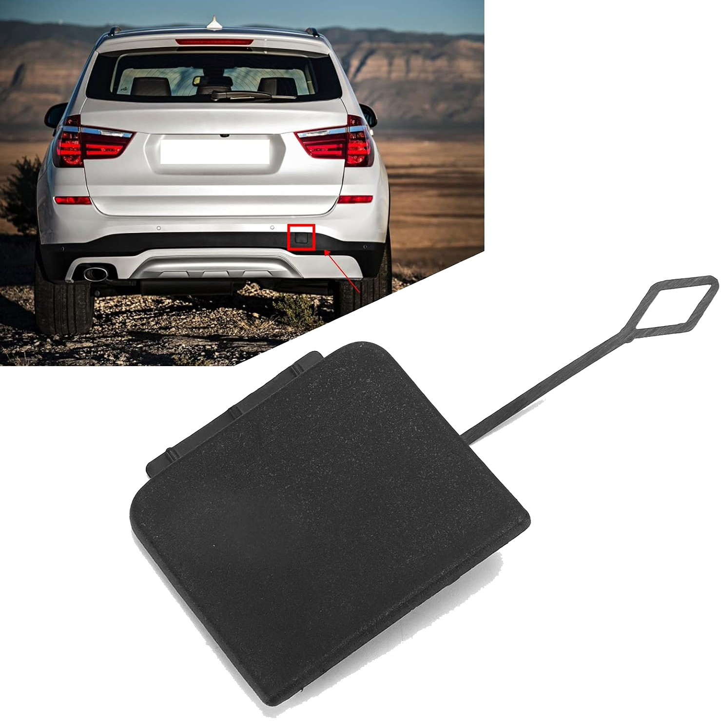 Капаче за куката на задната броня на BMW X3 F25 facelift (15-17)
