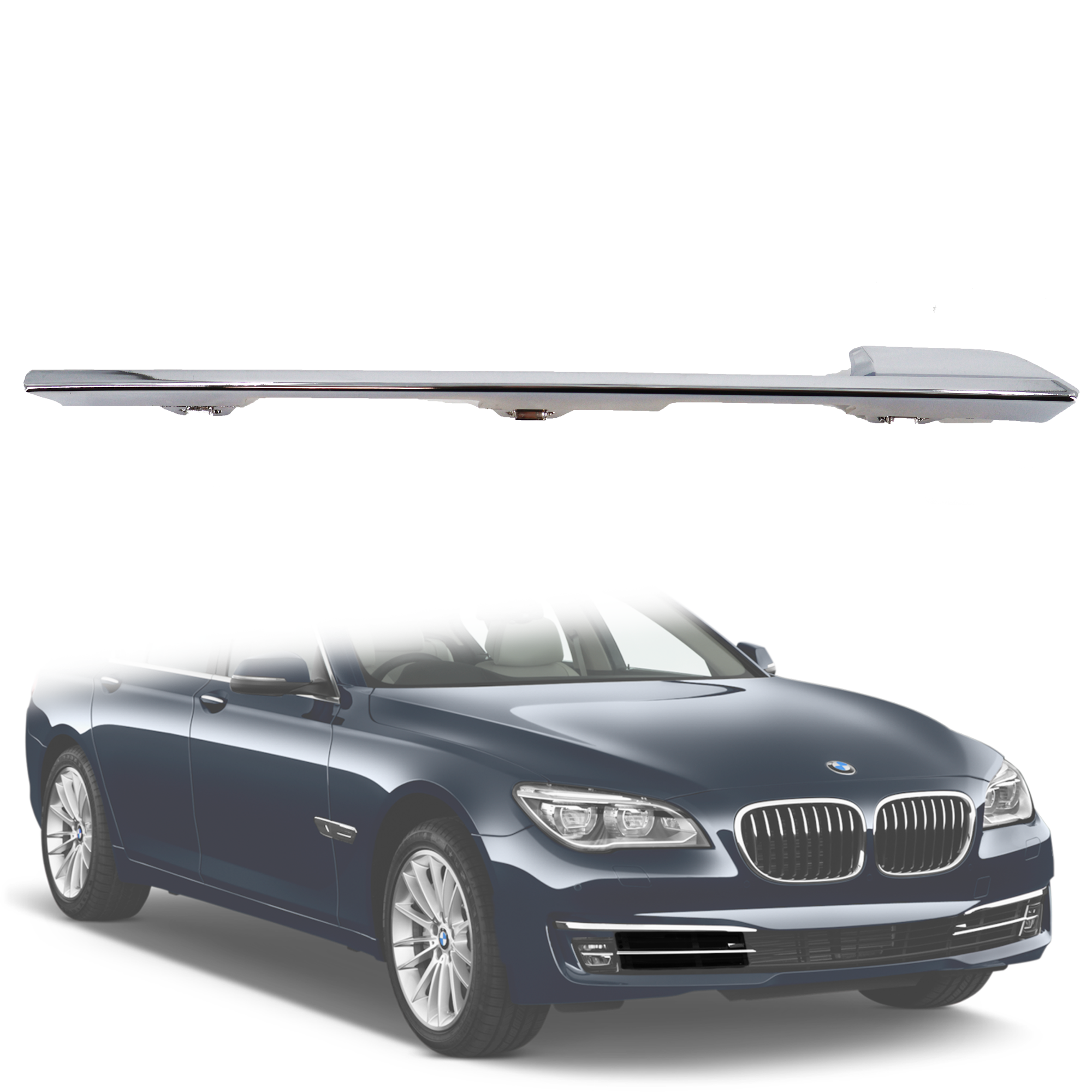Лайсна за дясна решетка на BMW 7 серия F01 F02 LCI / Facelift (2012-20