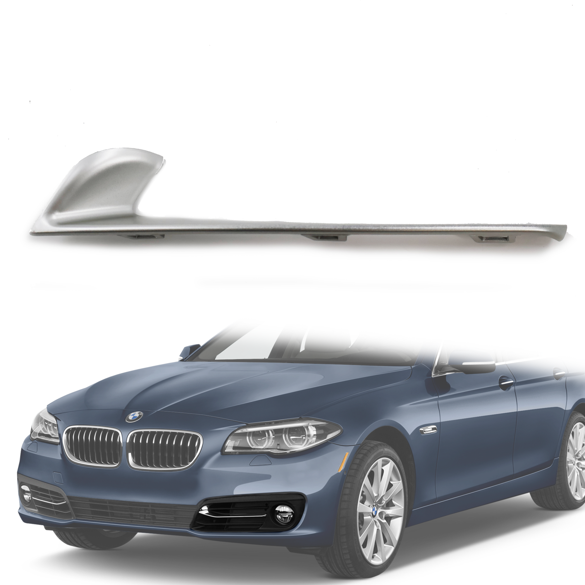 Къса лайсна за решетка на ляв халоген на BMW 5 серия F10 F11 LCI / Fac
