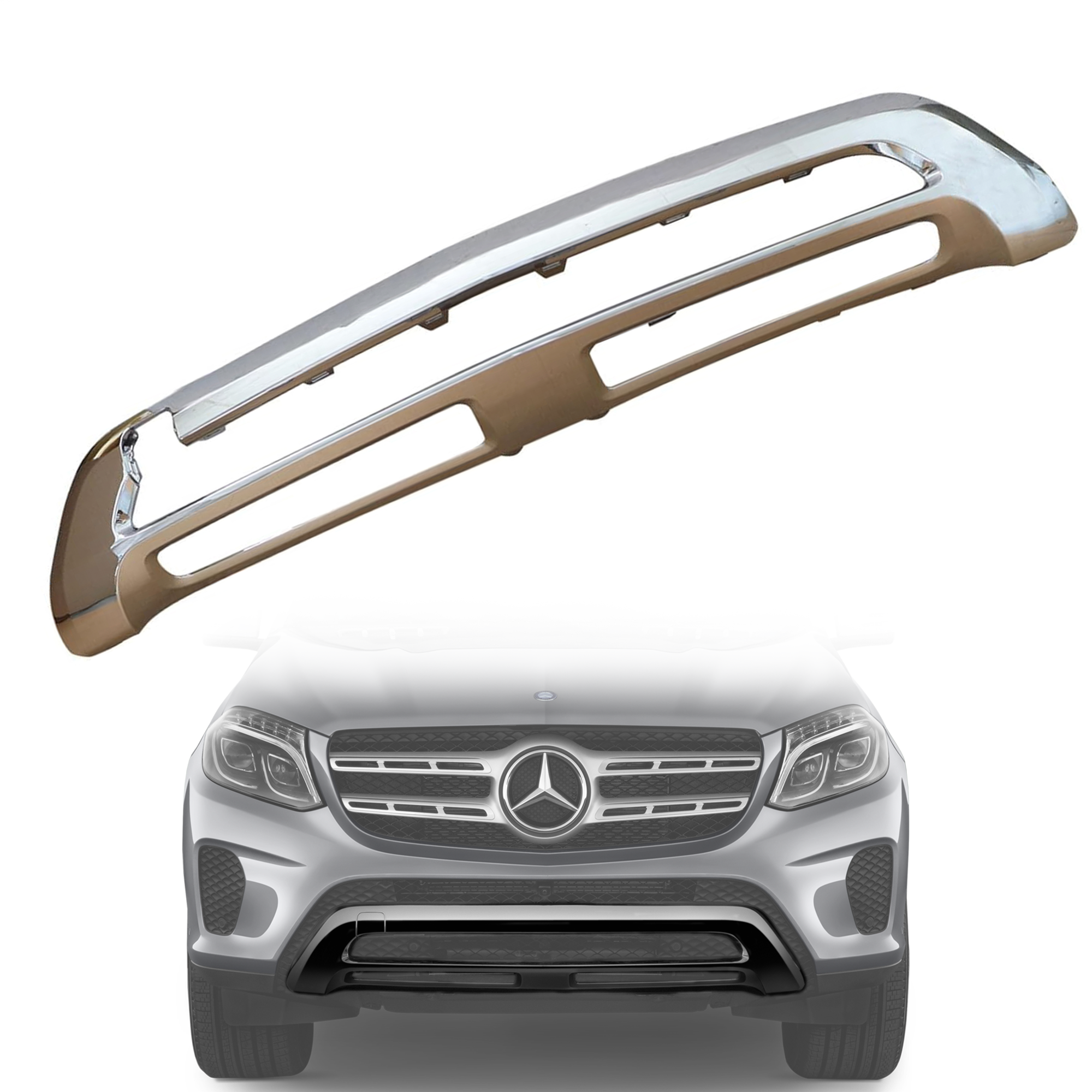 Лайсна / роубар за предна броня на Mercedes X166 W166 GL GLS Facelift 