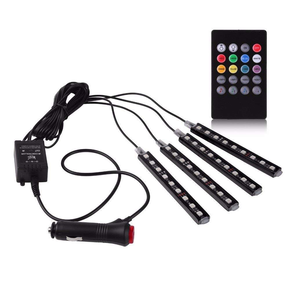 RGB LED интериорно осветление за под на автомобил с ефекти и дистанцио