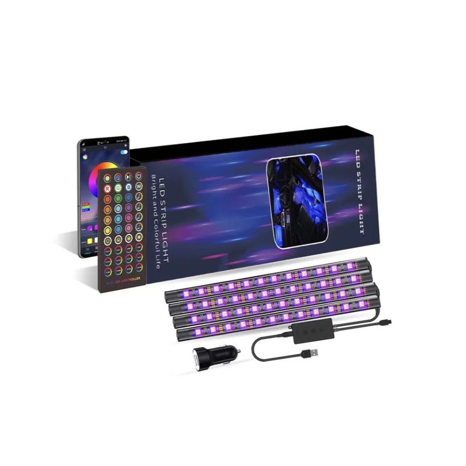 Мултифункционални RGB LED ленти за интериорно осветление на автомобил 