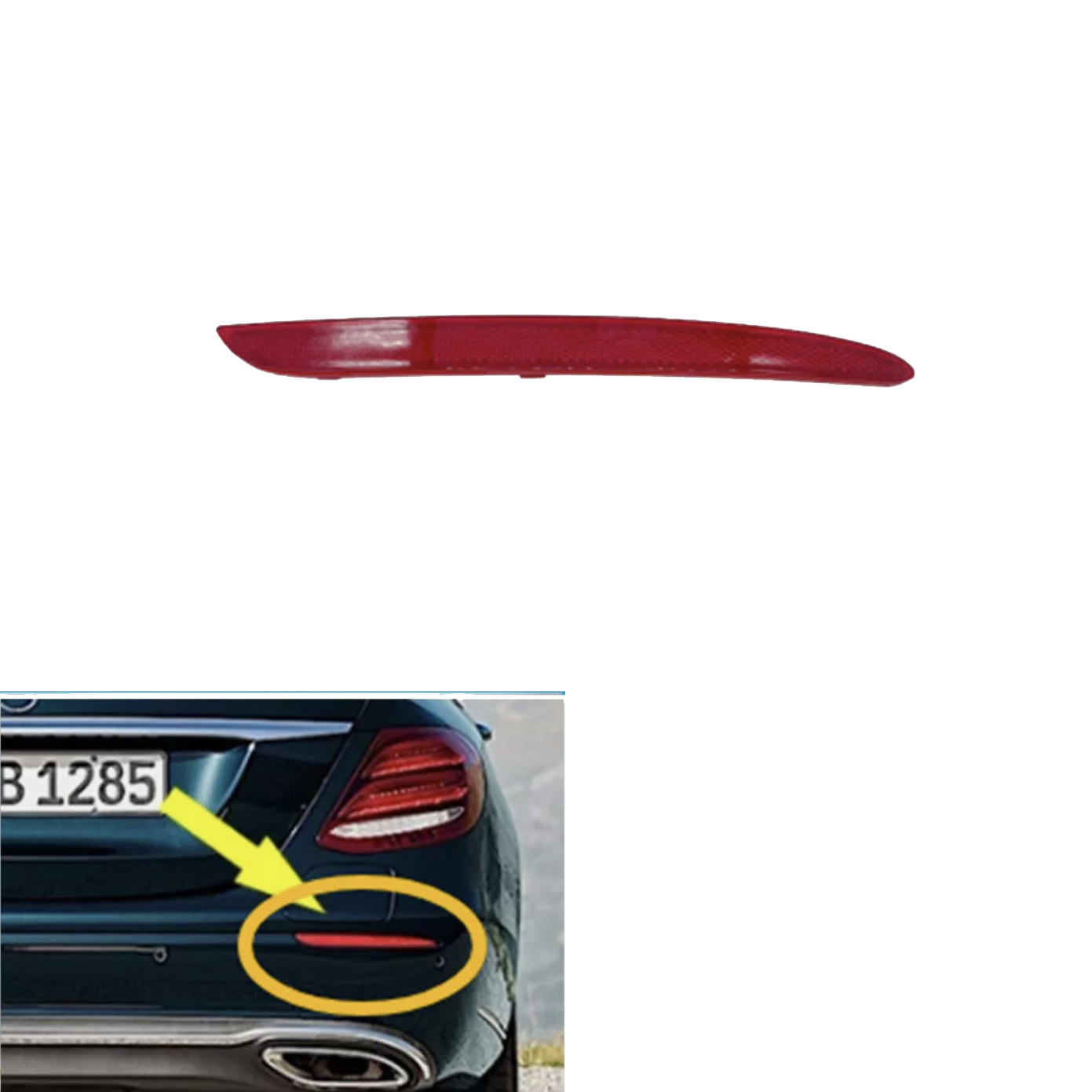 Светлоотразител за задна броня за Mercedes A B C E S CLS GLC GLB GLE G