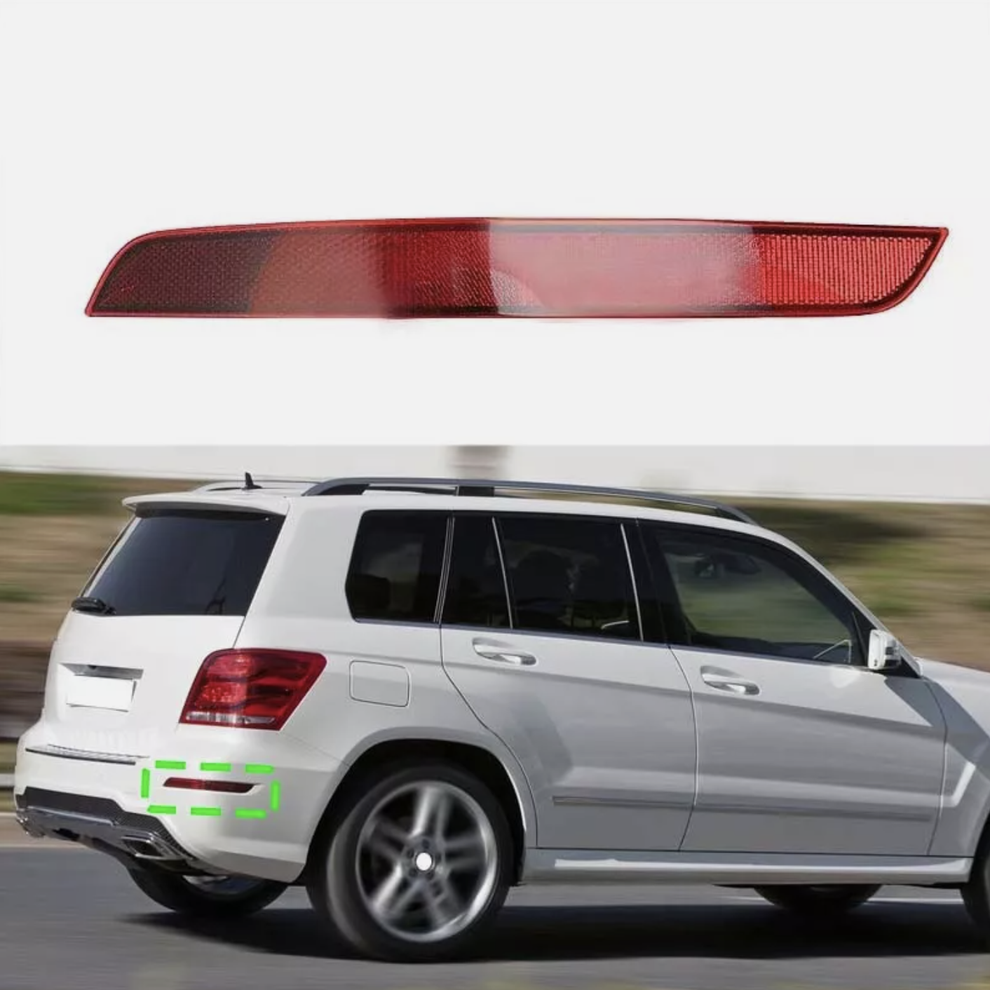 Светлоотразител за задна броня за Mercedes GLK X204 FACELIFT ДЕСЕН