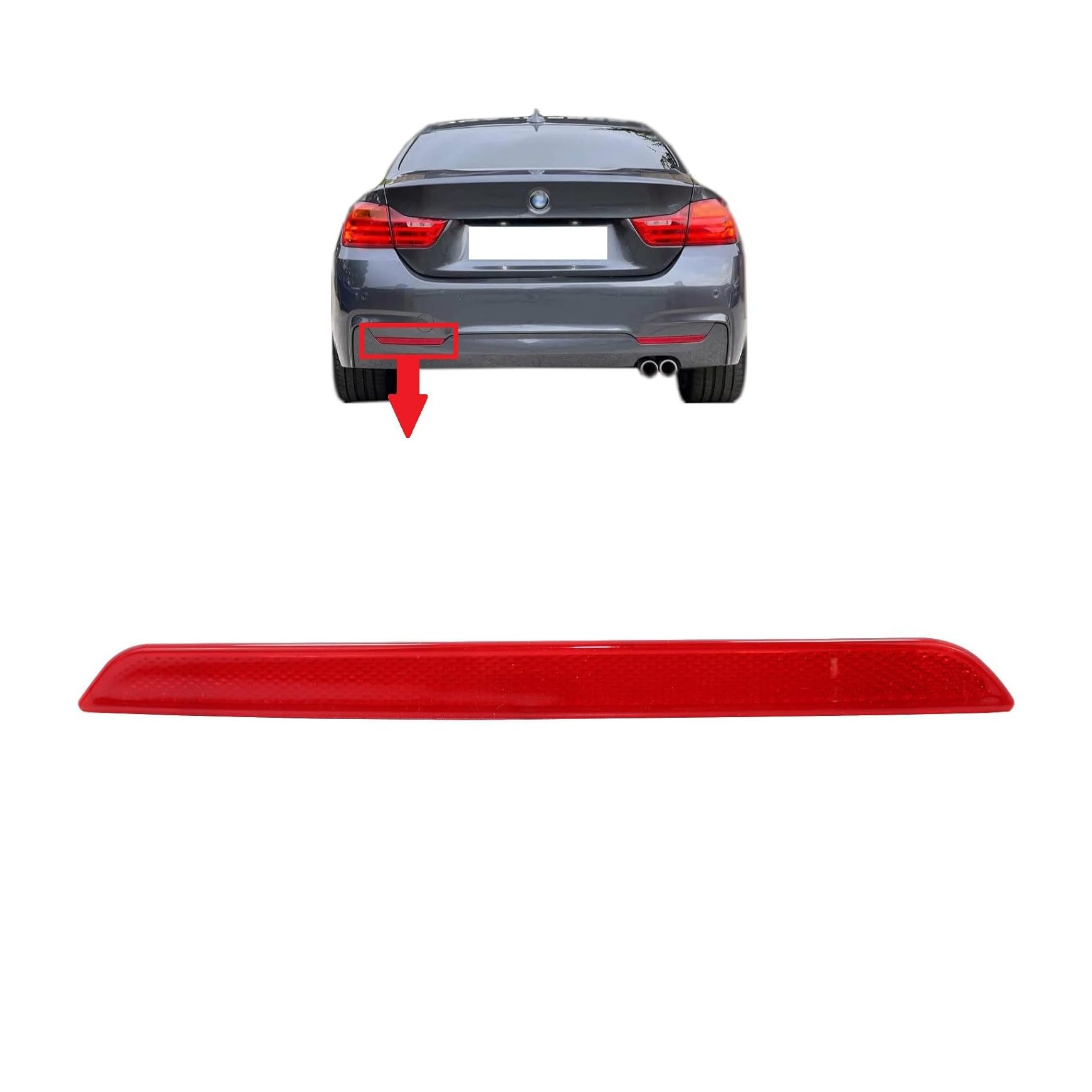 Светлоотразител / рефлектор за задна броня за BMW 4 Серия F32 F33 F36 