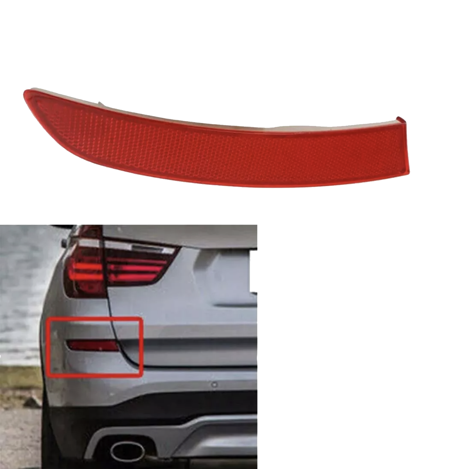 Светлоотразител / рефлектор за задна броня на BMW X3 F25 LCI / Facelif