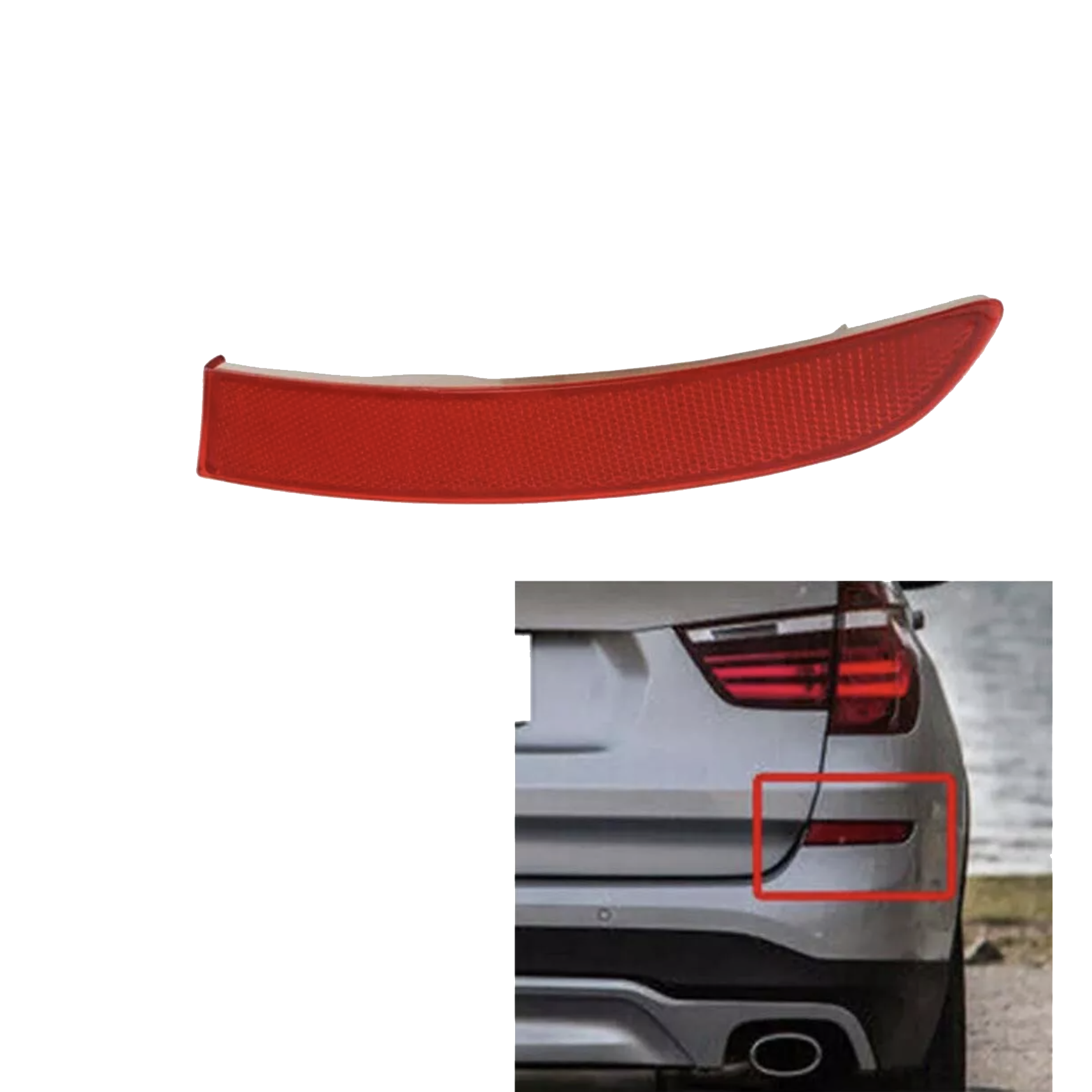 Светлоотразител / рефлектор за задна броня на BMW X3 F25 LCI / Facelif