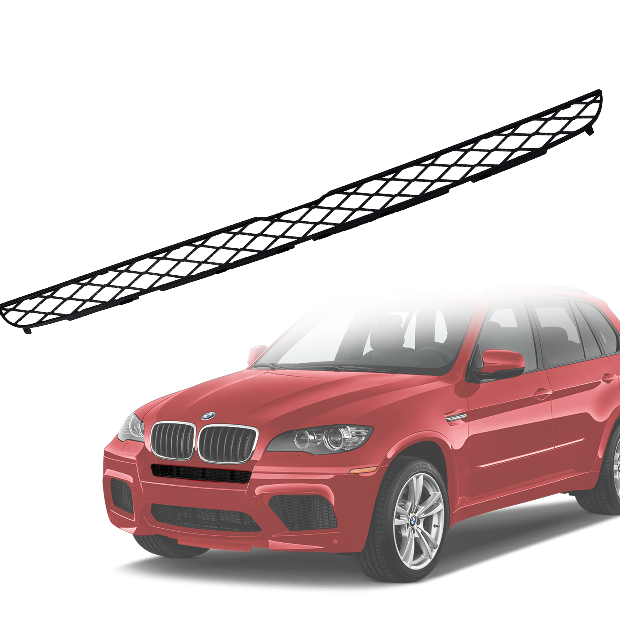 Централна решетка за предна броня на BMW X5 E70 LCI / facelift (2006-2