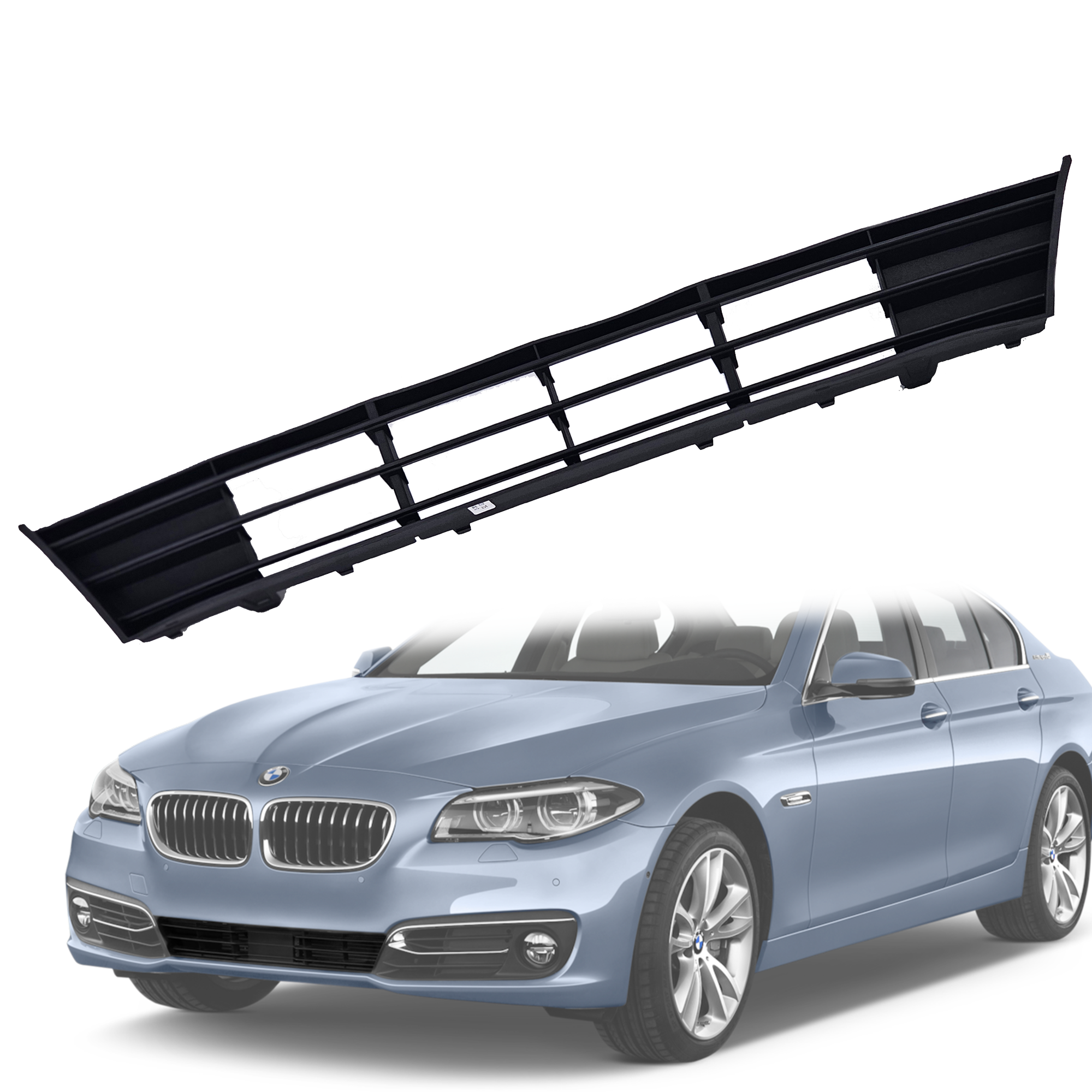 Централна решетка за предна броня на BMW 5 серия F10 F11 LCI / Facelif