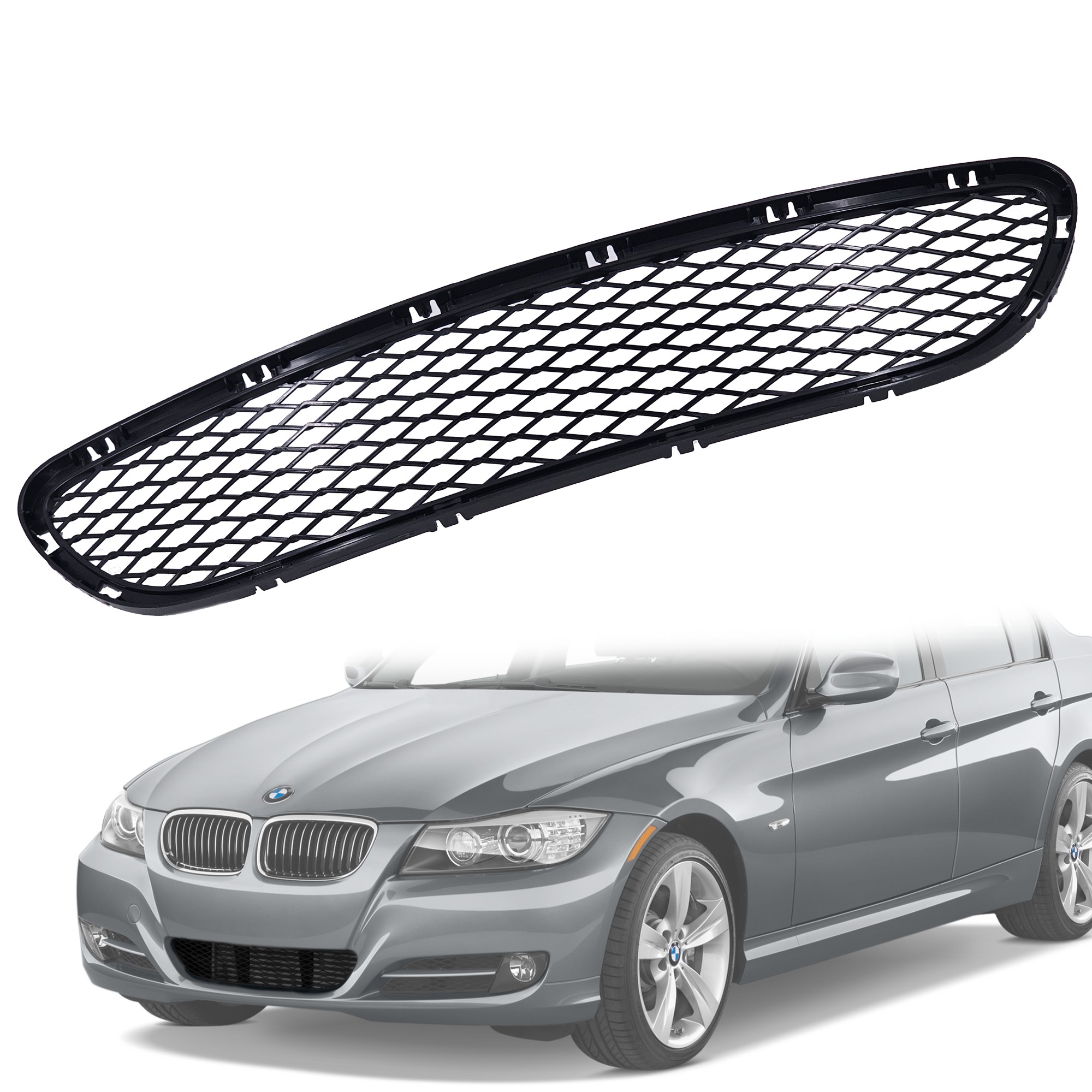 Централна решетка за предна броня на BMW 3 серия E90 E91 LCI / Facelif