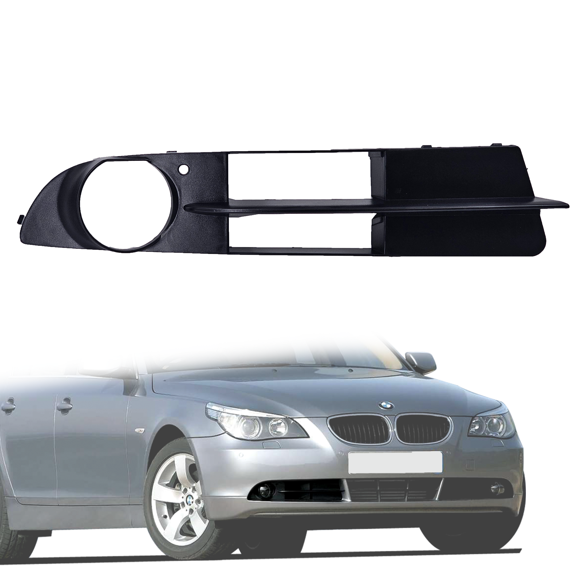 Решетка за десен халоген в предна броня на BMW 5 серия E60 E61 (2003-2
