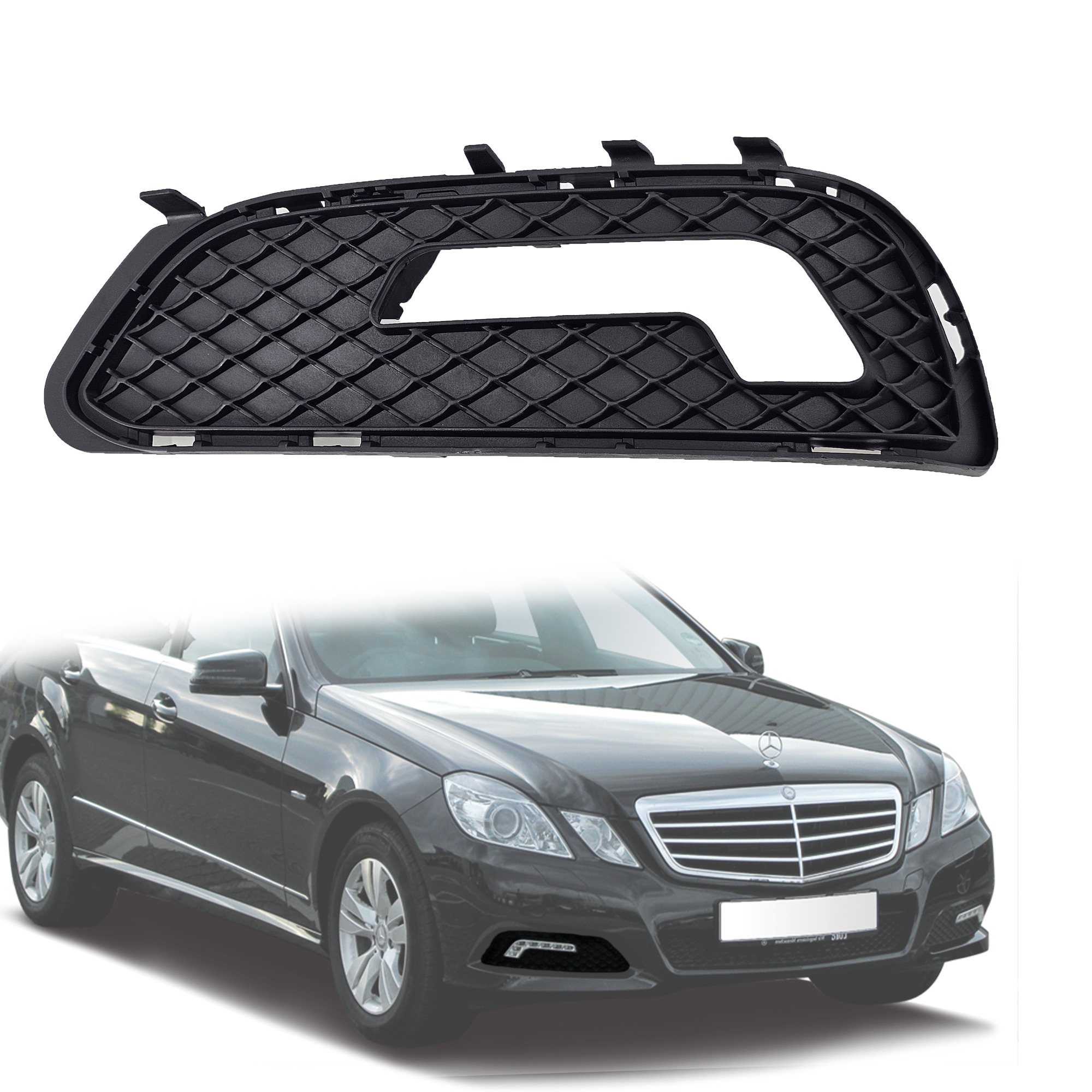 Решетка за дясна извита дневна светлина на предна броня на Mercedes E 