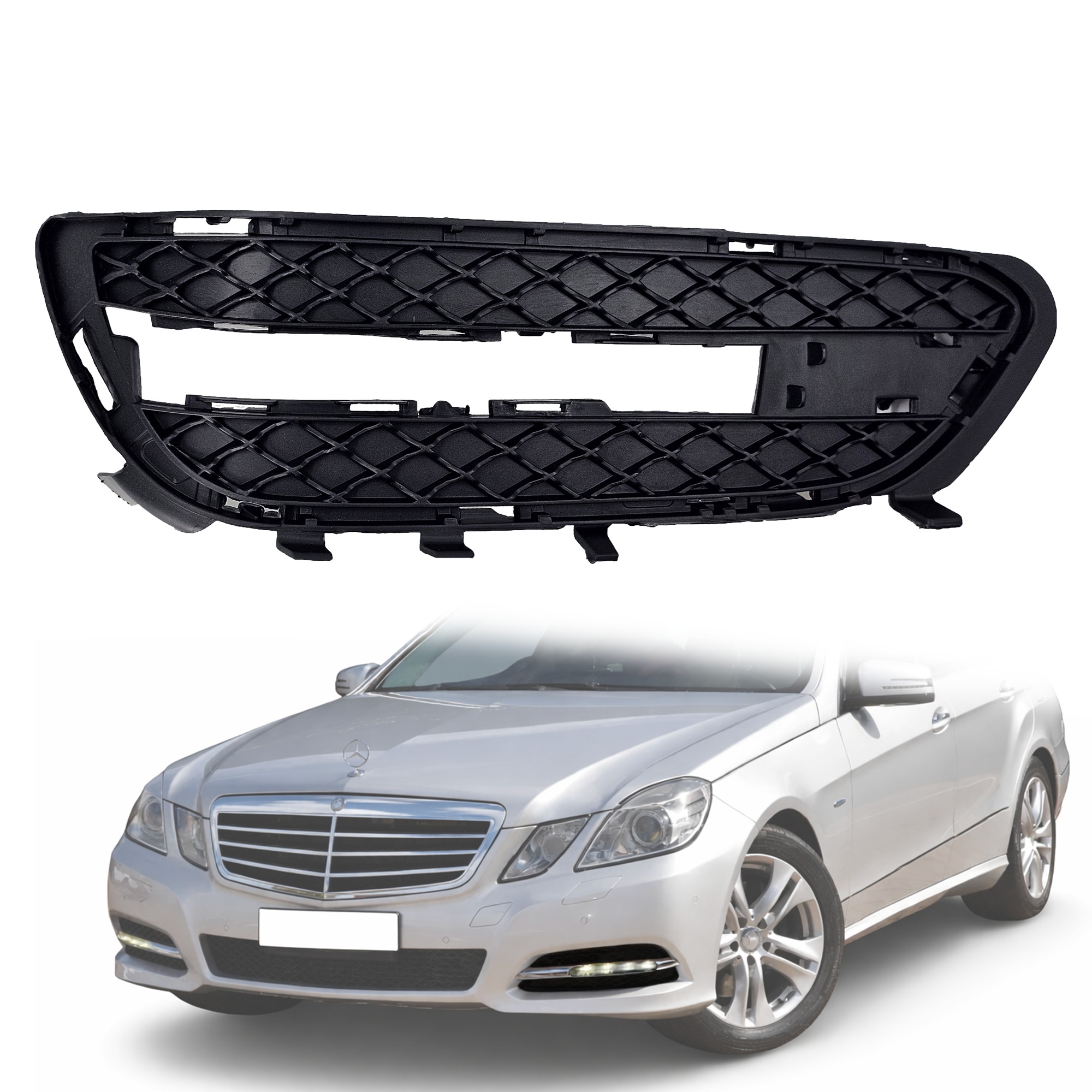 Решетка за лява дневна светлина на предна броня на Mercedes E class W2