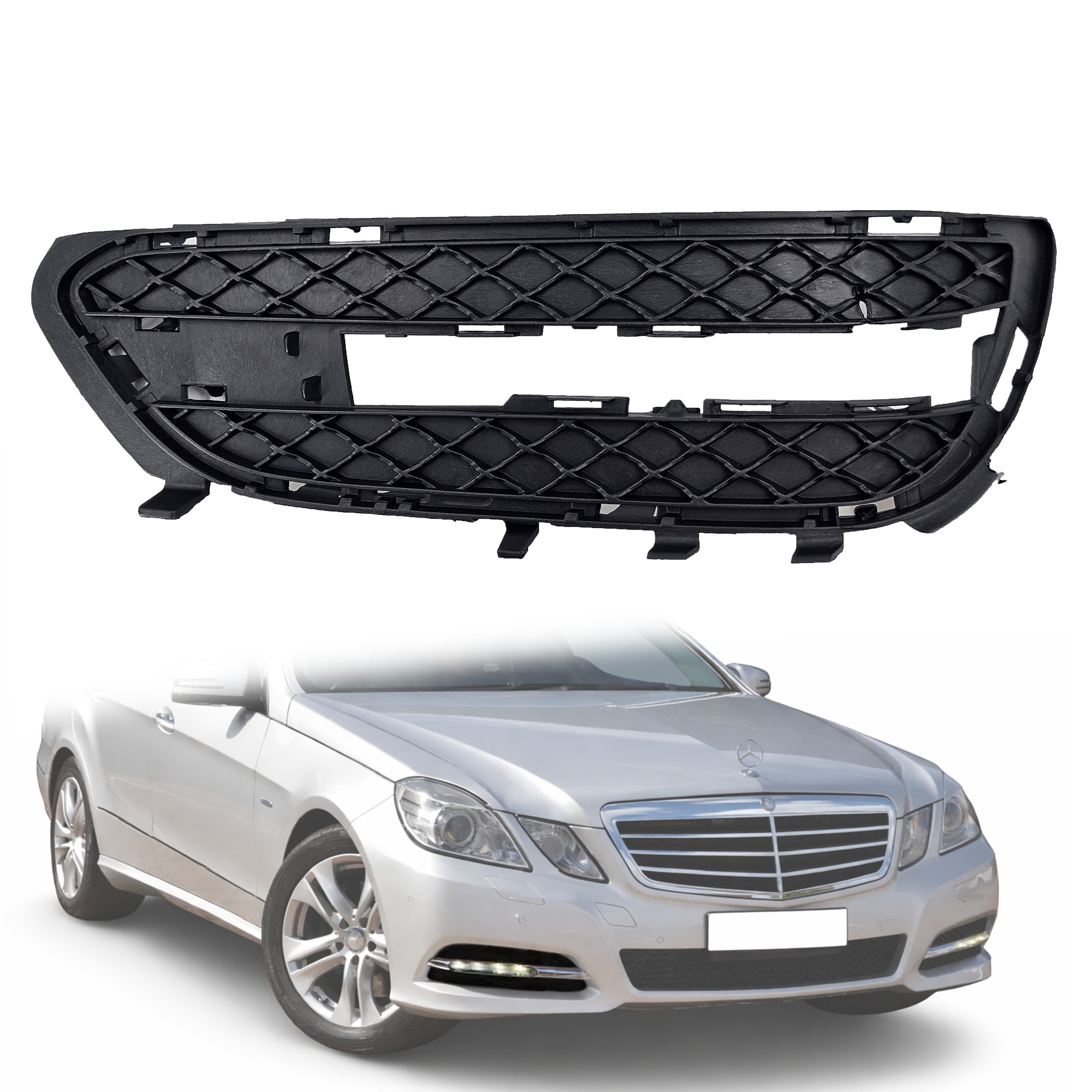 Решетка за дясна дневна светлина на предна броня на Mercedes E class W