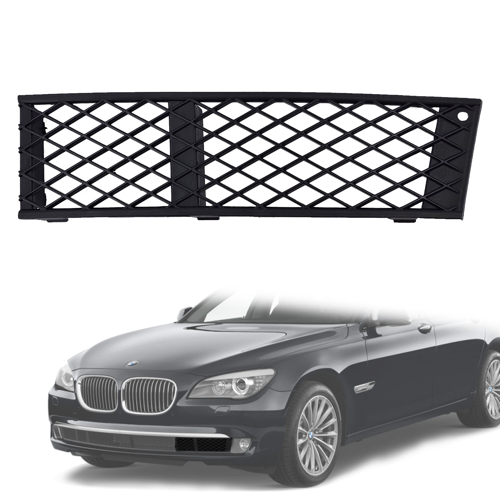 Решетка за ляв халоген в предна броня на BMW 7 серия F01 F02 (2008-201