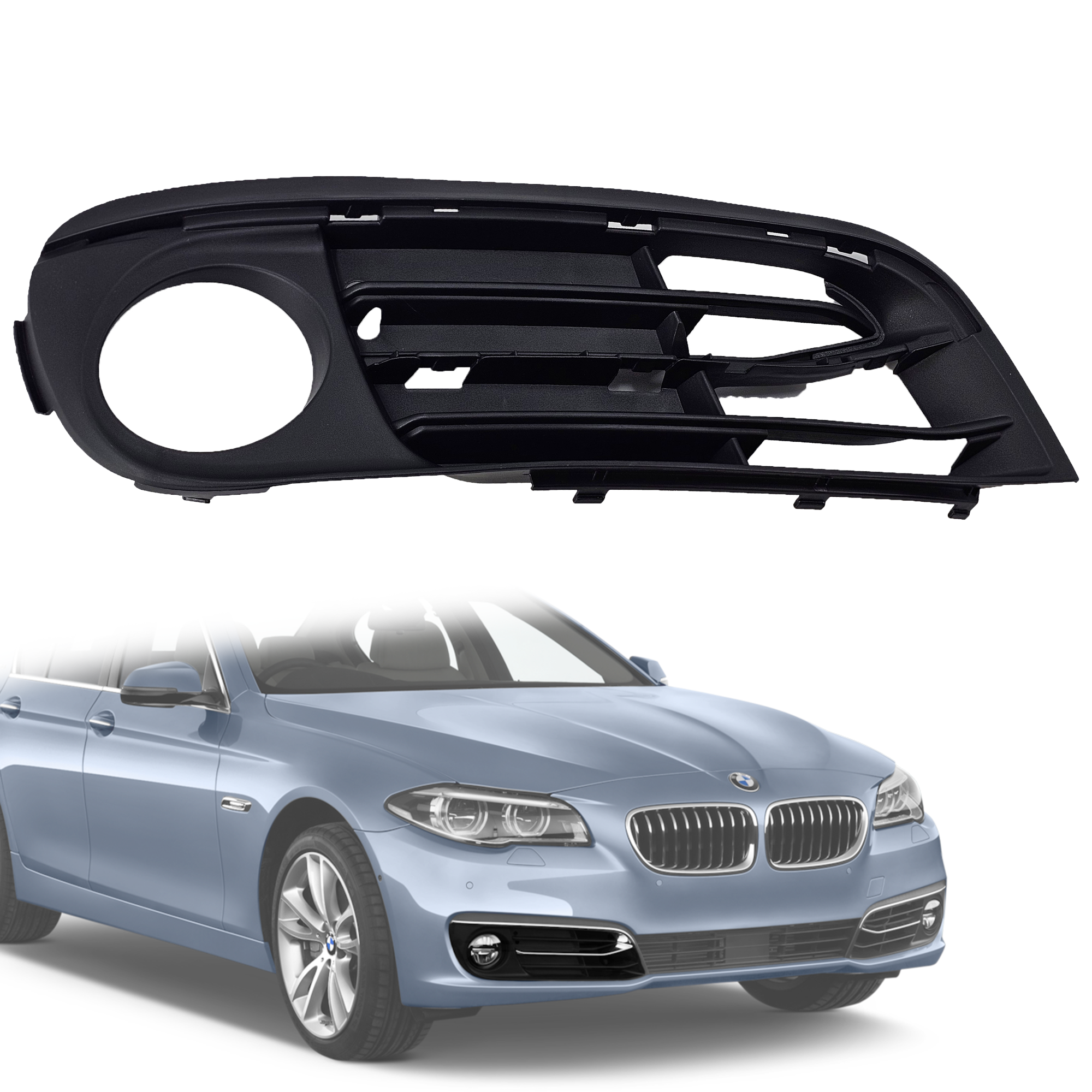 Решетка за десен халоген за дълга лайсна на BMW 5 серия F10 F11 LCI / 