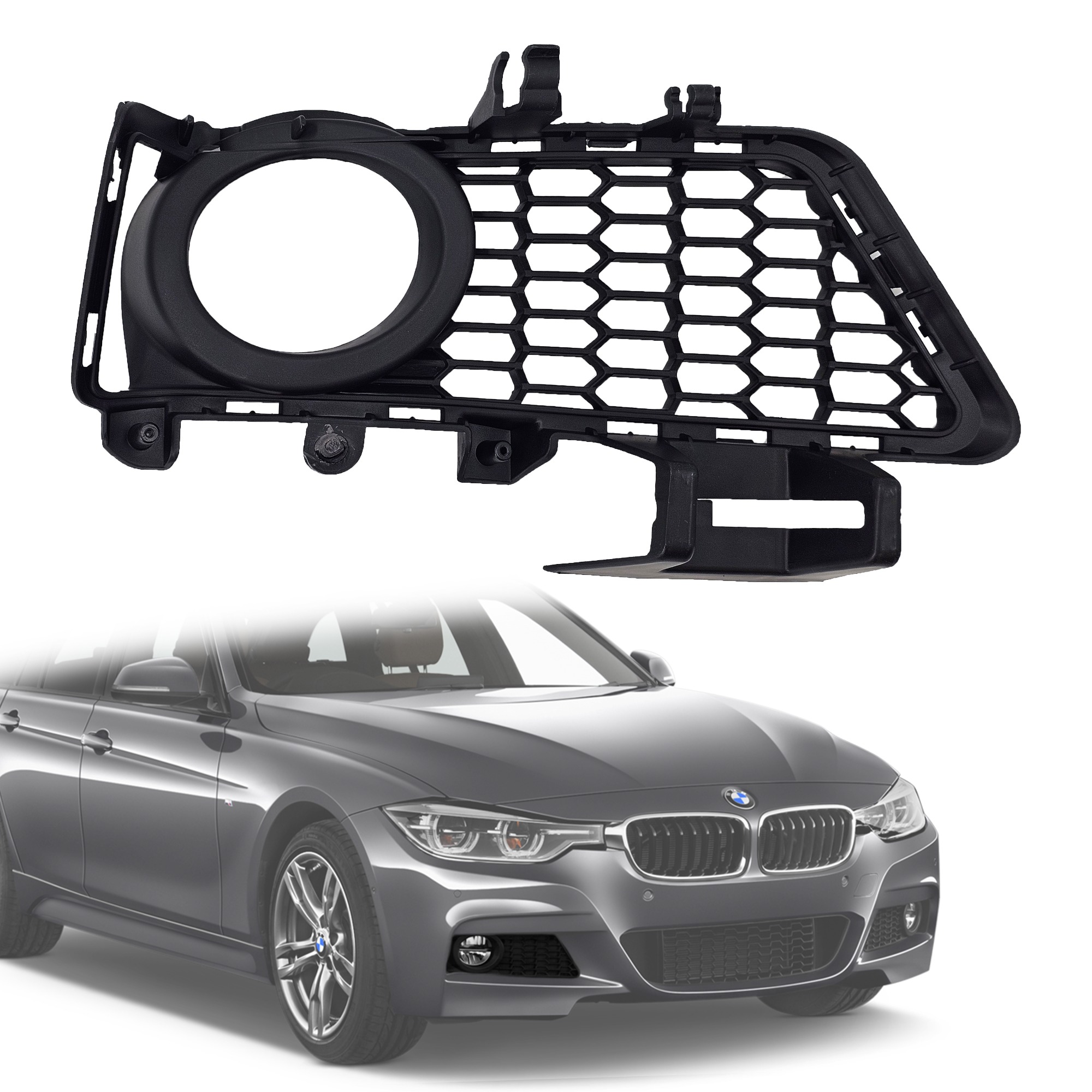 Решетка за десен халоген на BMW 3 серия F30 F31 LCI / Facelift M пакет
