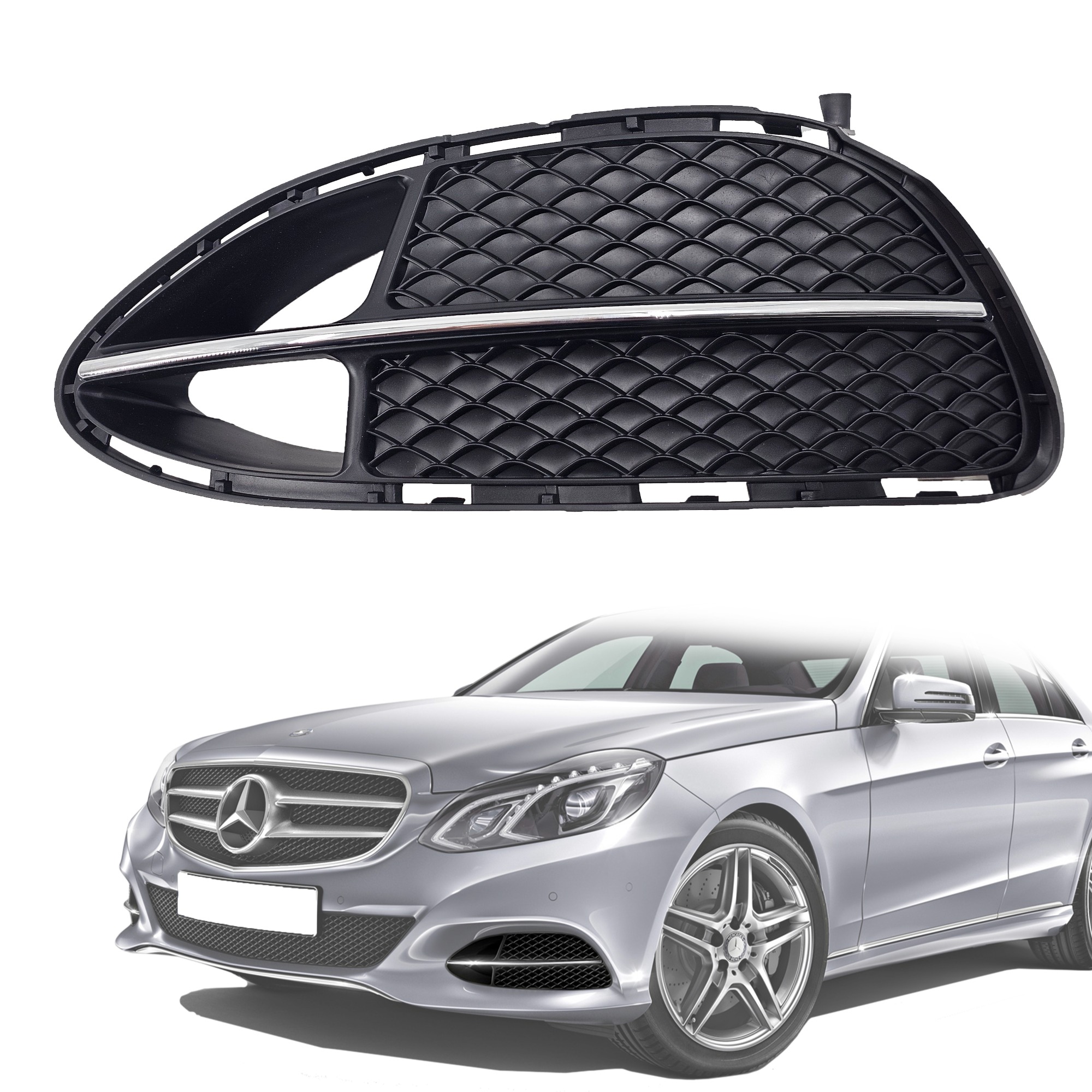 Лява решетка за предна броня на Mercedes E class W212 Facelift (2013-2