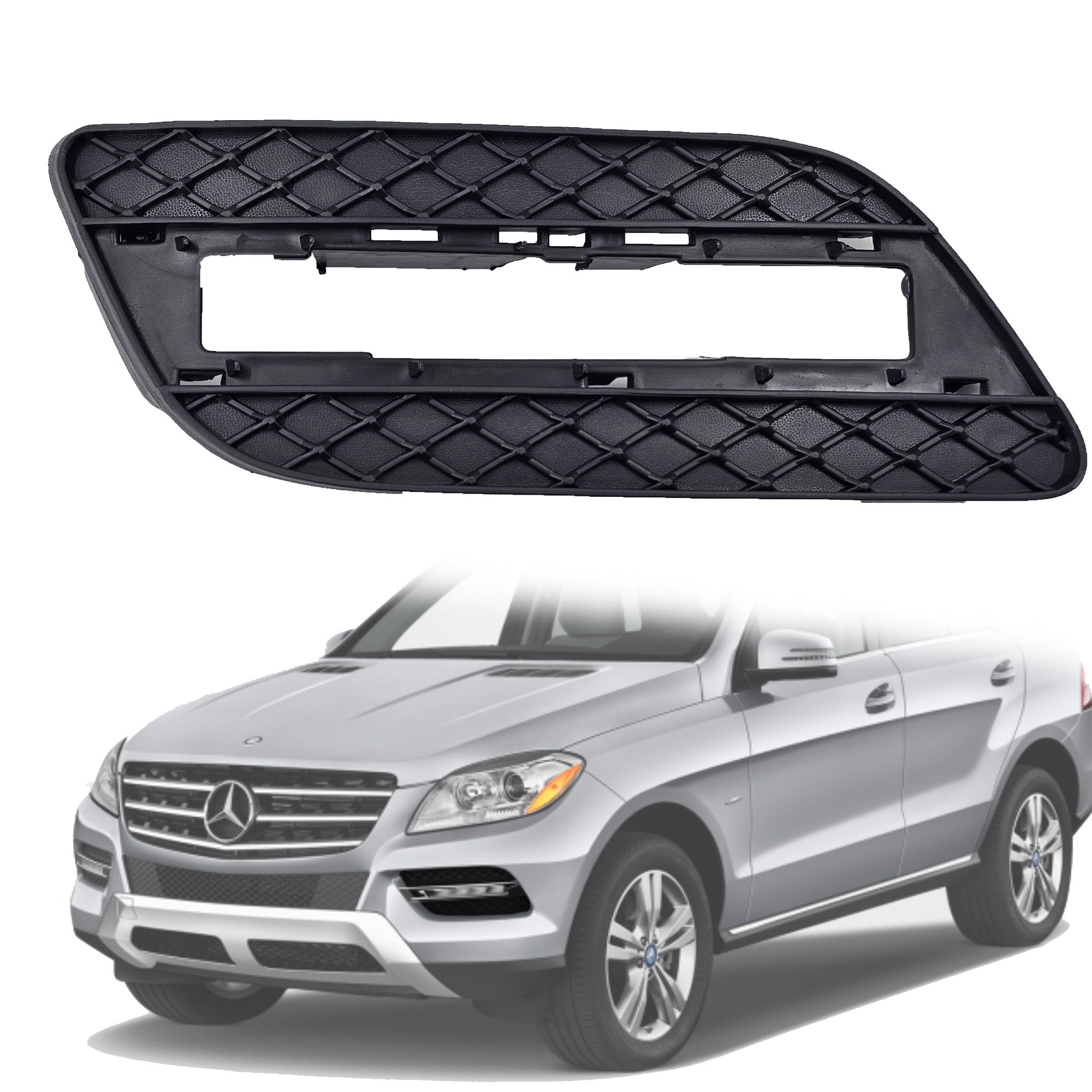 Решетка за лява дневна светлина за предна броня на Mercedes W166 ML (2