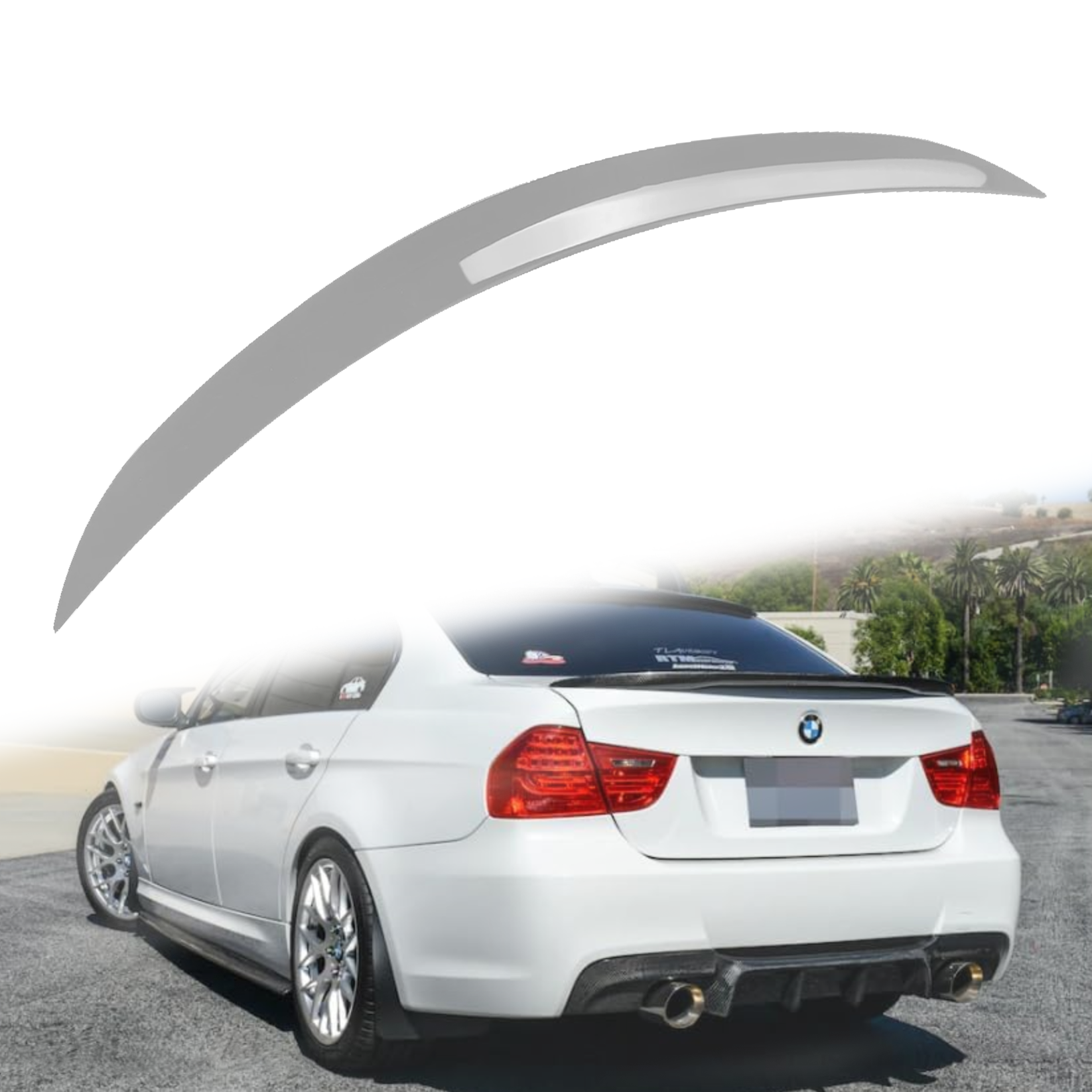 Заден спойлер за багажник M Performance style на BMW 3 серия E90 (2005