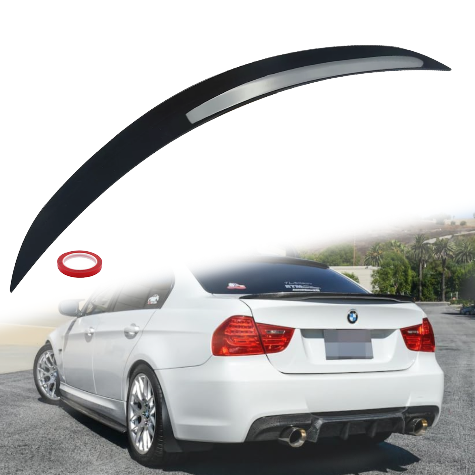 Заден спойлер за багажник M Performance style на BMW 3 серия E90 (2005