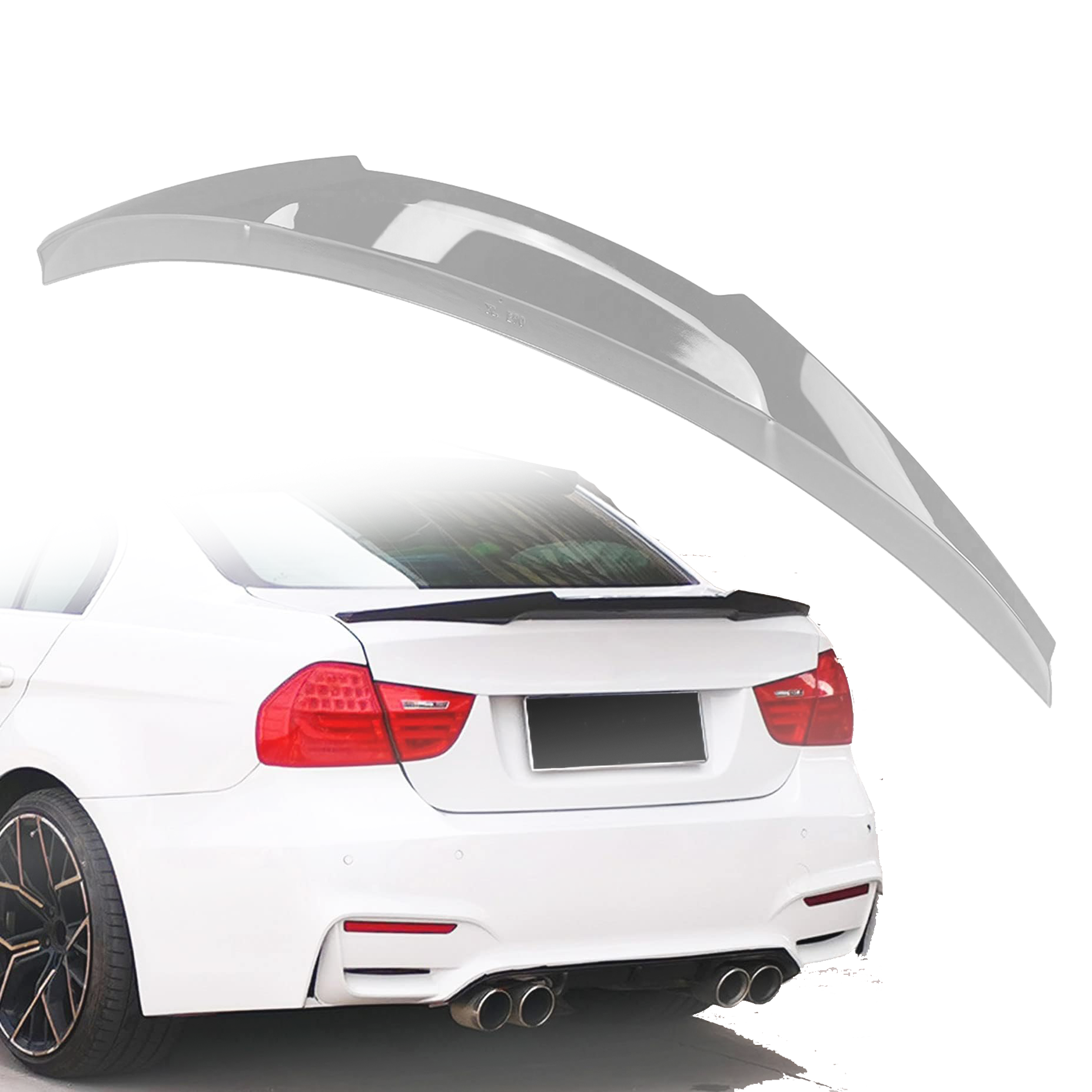 Лип спойлер за багажник M4 style на BMW 3 серия E90 (2005-2011), подго