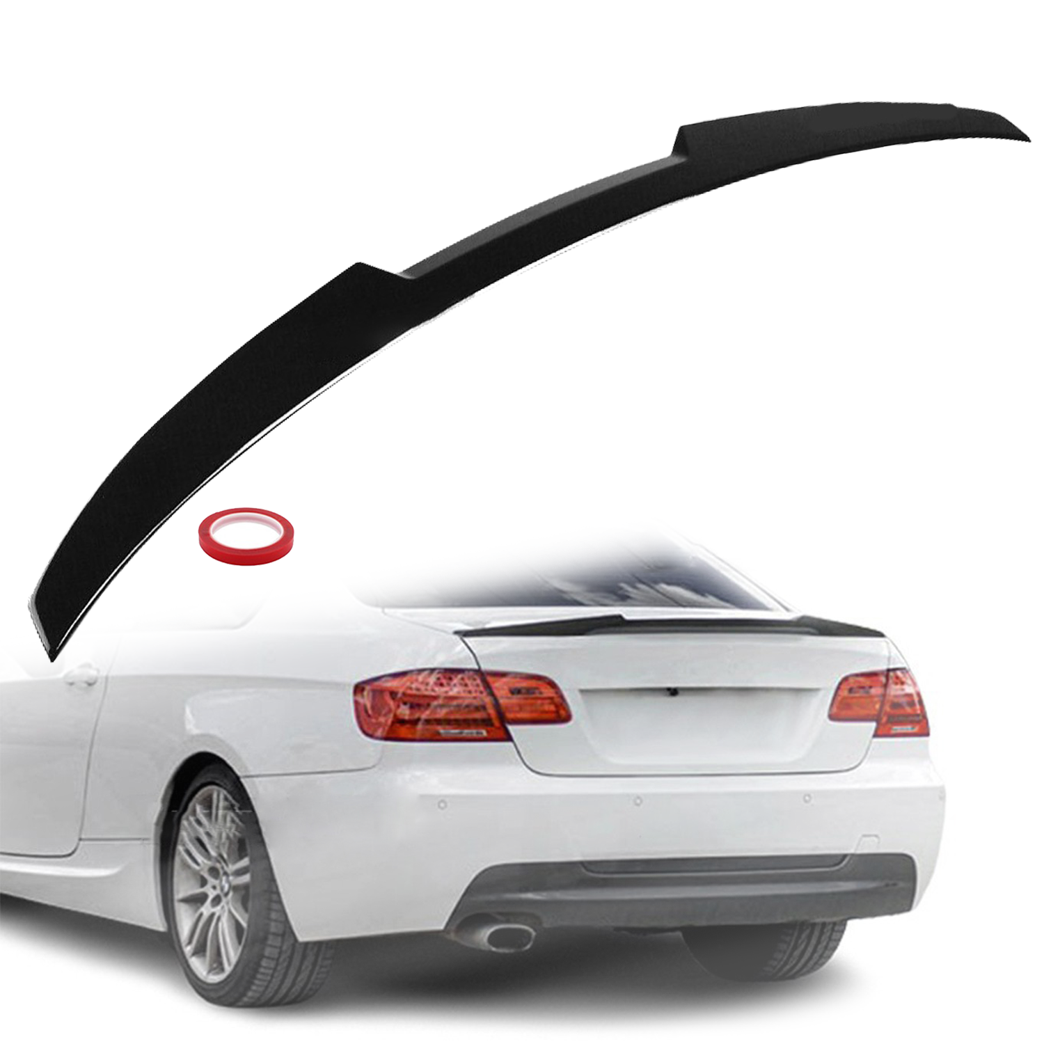 Спойлер за багажник M4 style на BMW 3 серия E92 (2005-2011), черен гла