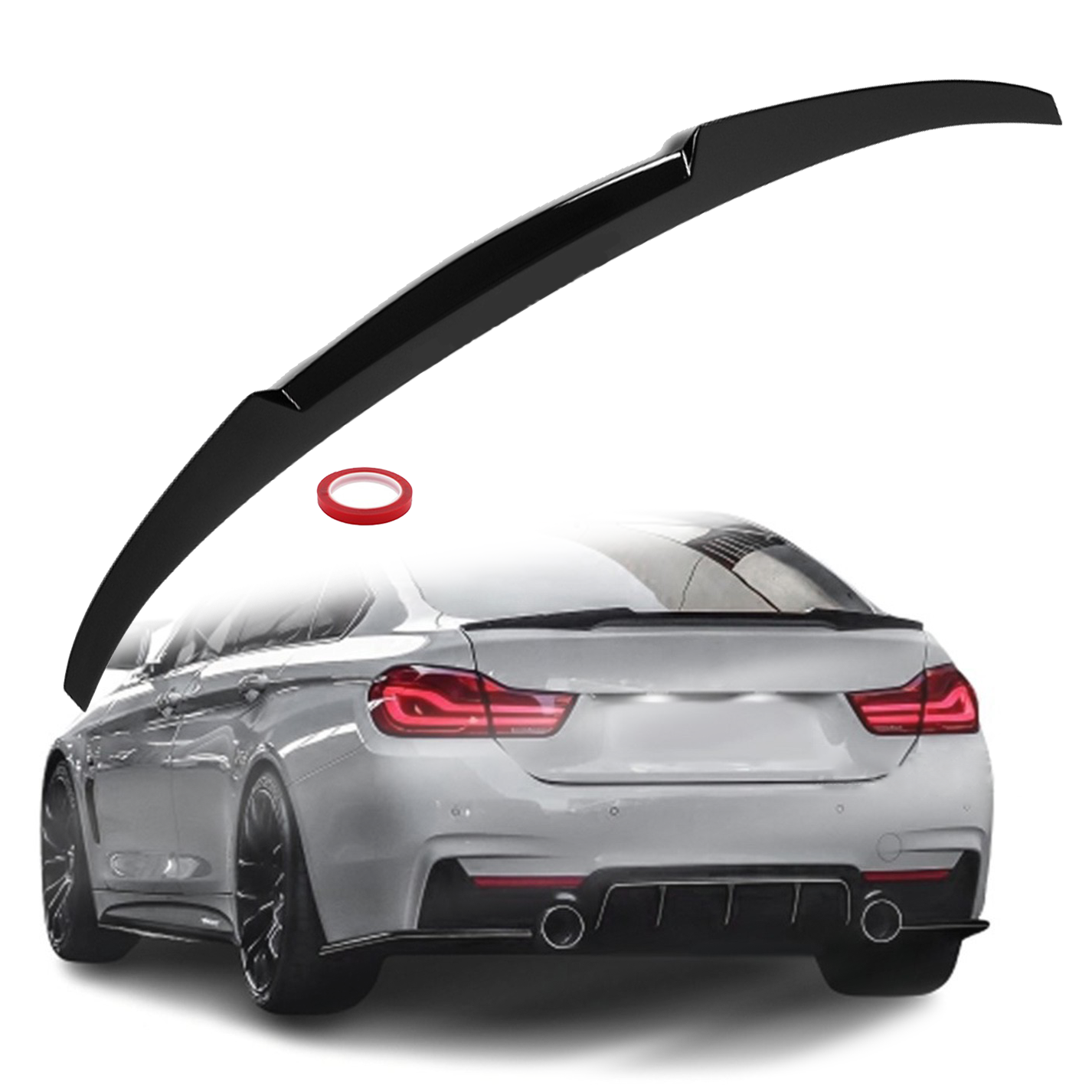 Заден спойлер за багажник M4 style на BMW 4 серия F36 (2013-2020), чер