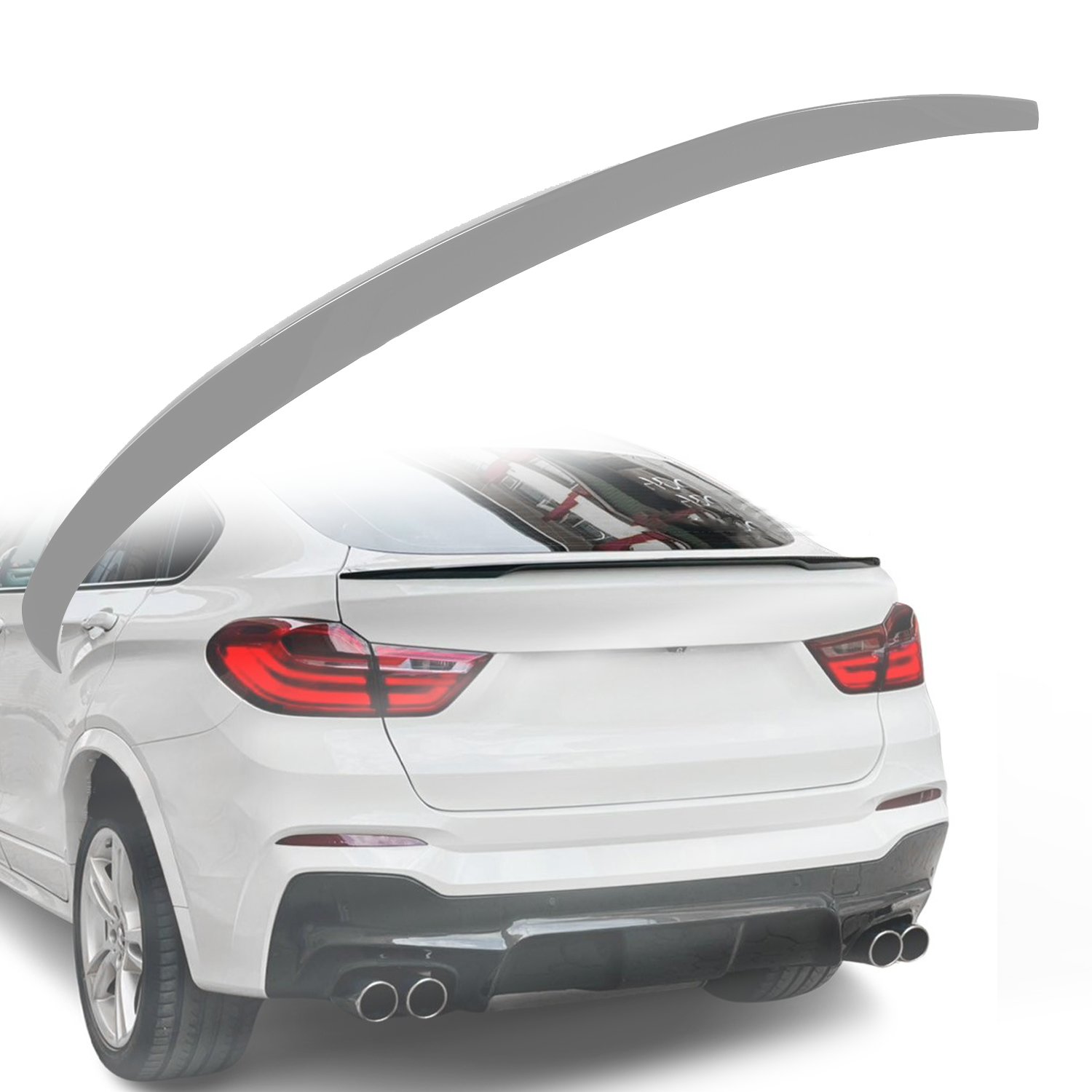 Лип спойлер за багажник модел В / P на BMW X4 F26 (2014-2018), подготв