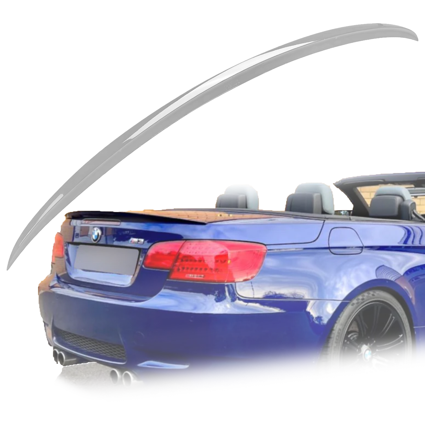 Заден спойлер за багажник на BMW 3 серия E93 (2005-2011), подготвен за