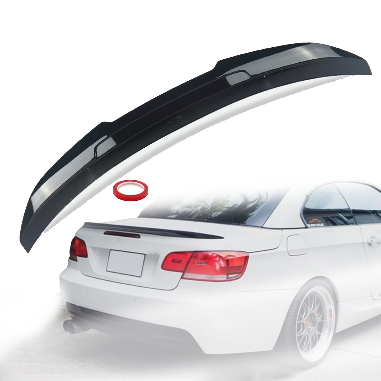 Лип спойлер за багажник PSM style на BMW 3 серия E93 (2005-2011), чере