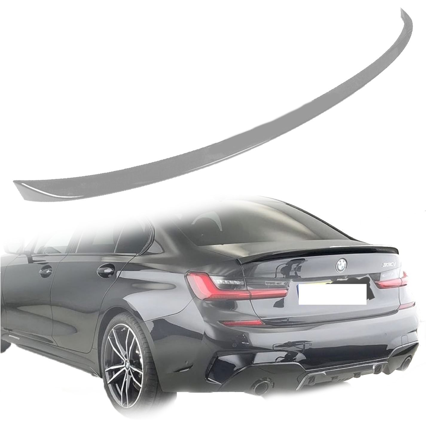 Лип спойлер за багажник M Performance style на BMW 3 серия G20 (2018+)