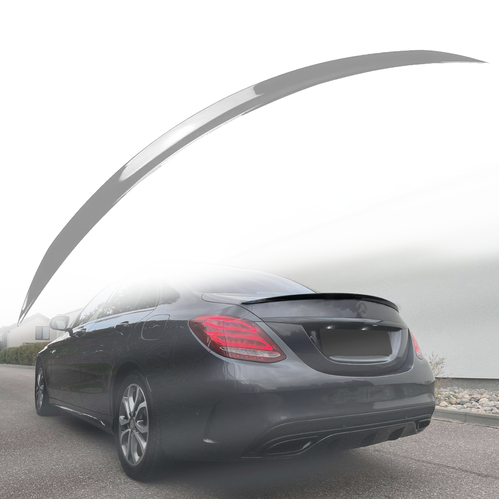 Лип спойлер за багажник AMG style на Mercedes C class W205 (2014-2021)