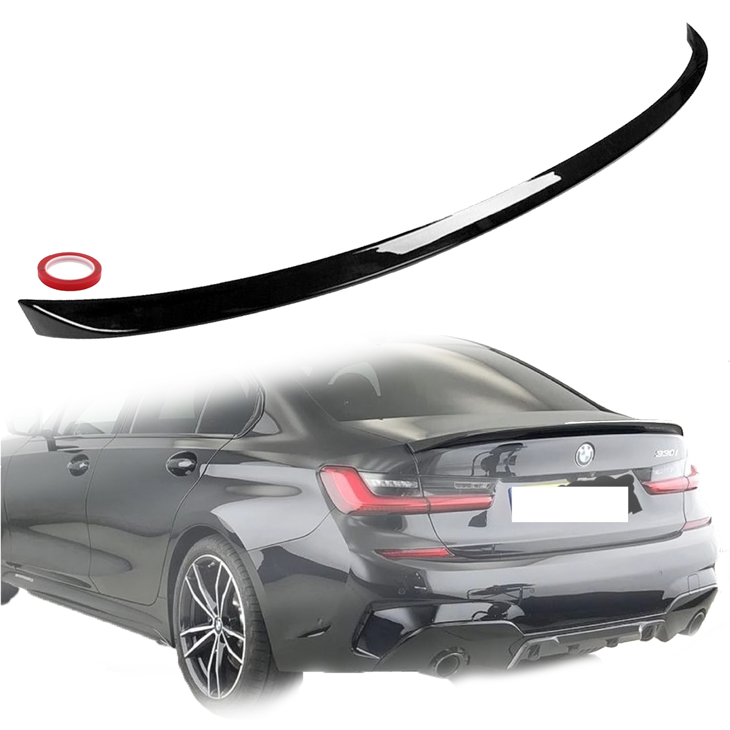 Лип спойлер за багажник M Performance style на BMW 3 серия G20 (2020+)