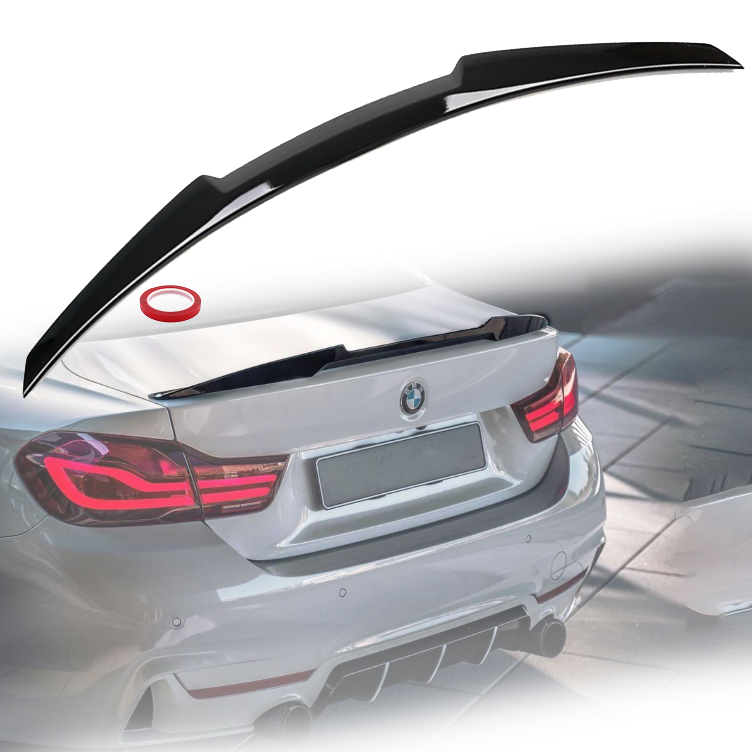 Заден спойлер за багажник M4 style на BMW 4 серия F32 (13-20), черен г