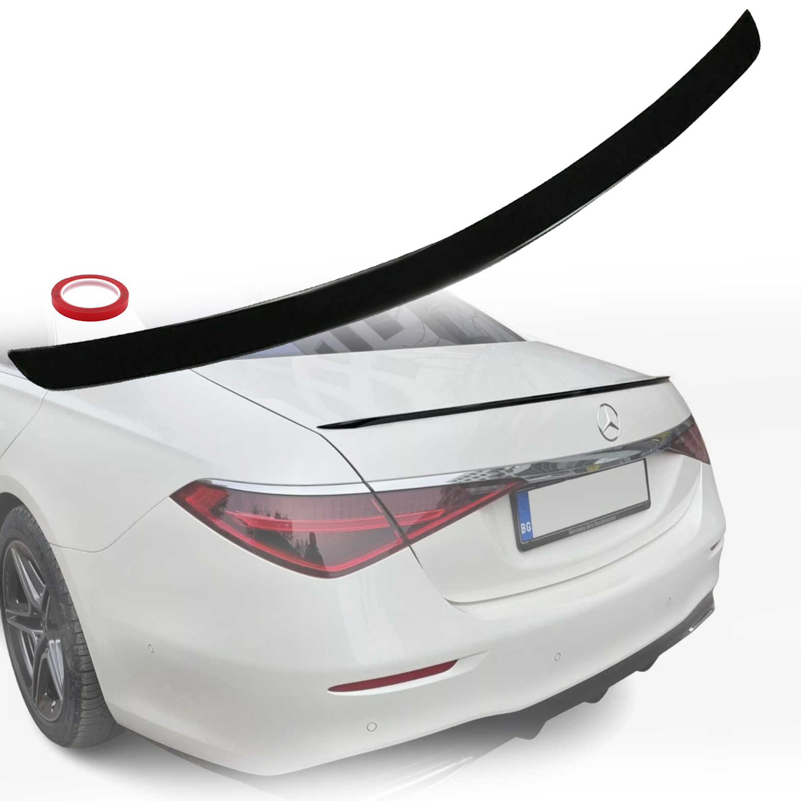 Лип спойлер за багажник AMG style на Mercedes S class W223 (2020г.+), 
