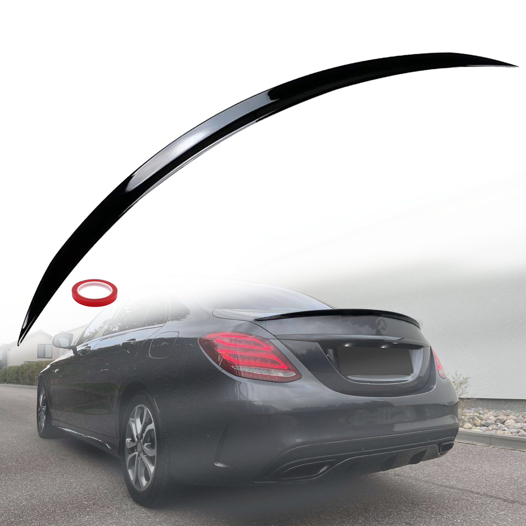Лип спойлер за багажник AMG style на Mercedes C class W205 (2014-2019г