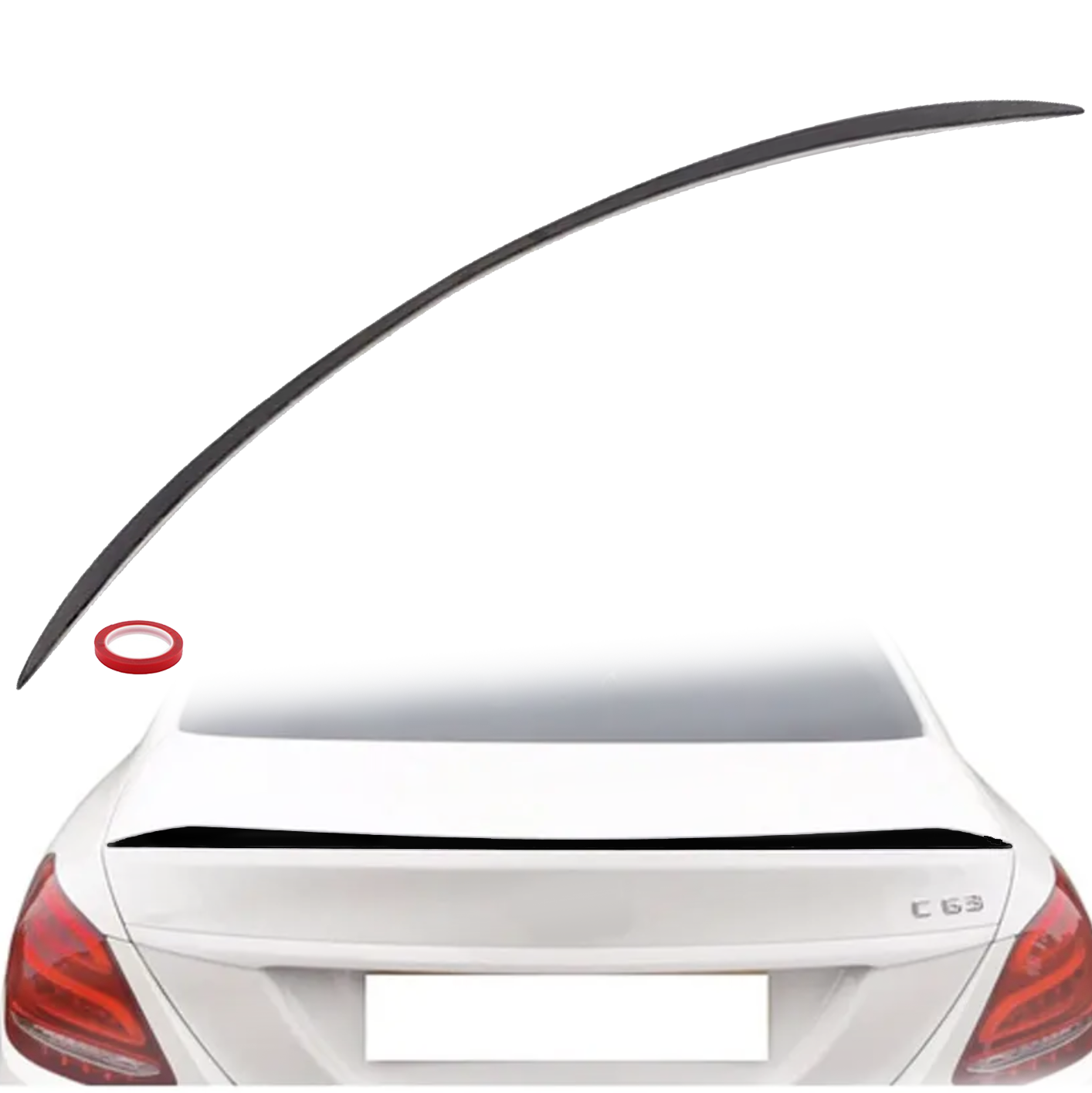 Лип спойлер за багажник C63 style на Mercedes C class W205 (2014-2019г