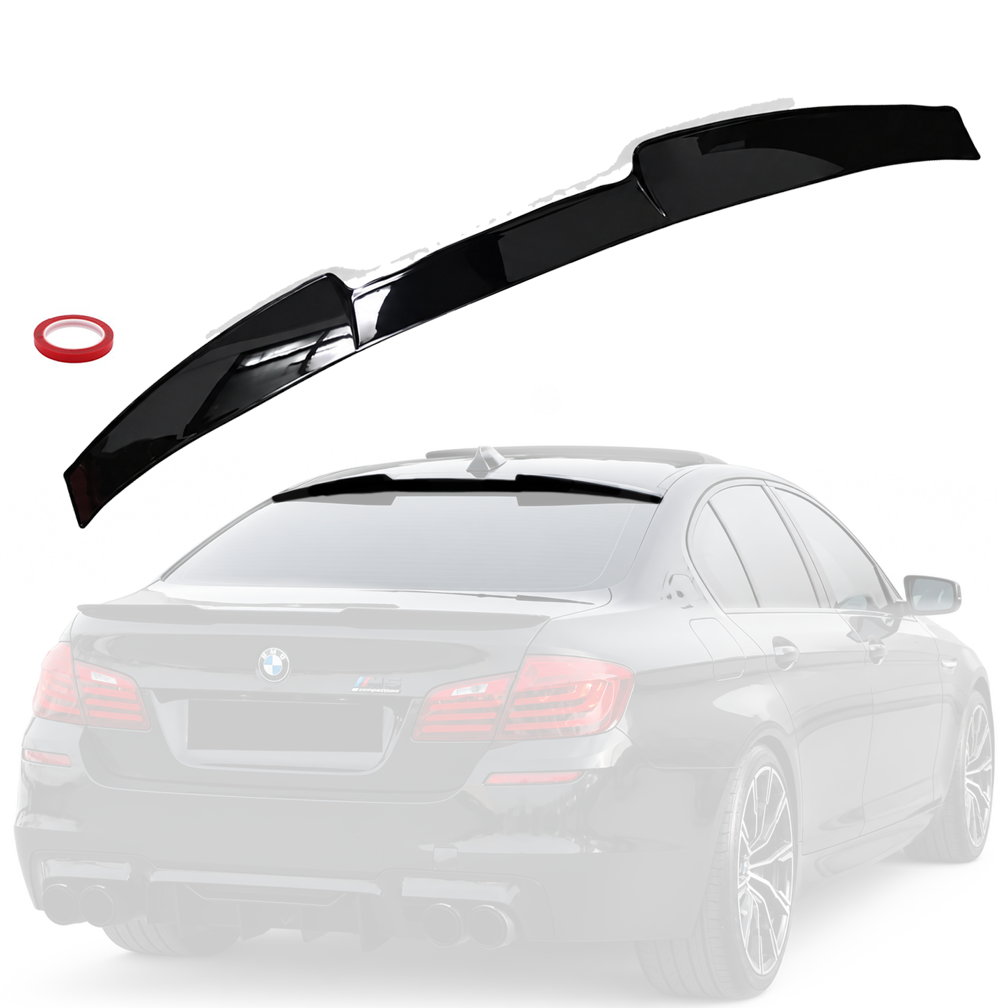 Заден спойлер за таван на BMW 5 серия F10 M4 style (2011-2017), черен 